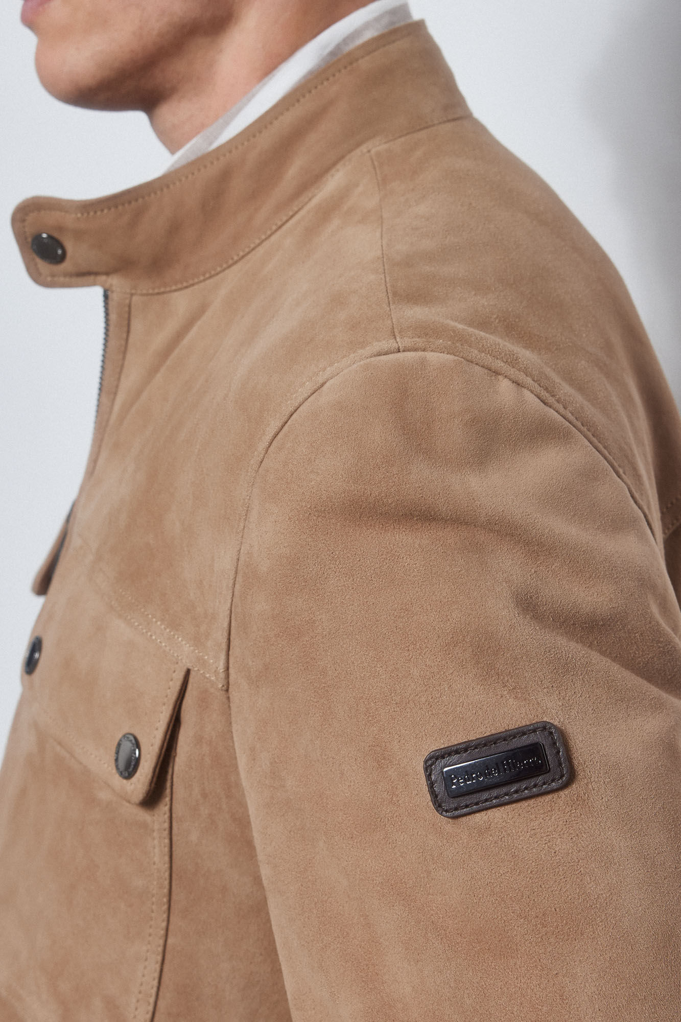 Pedro del Hierro Cazadora de ante Beige