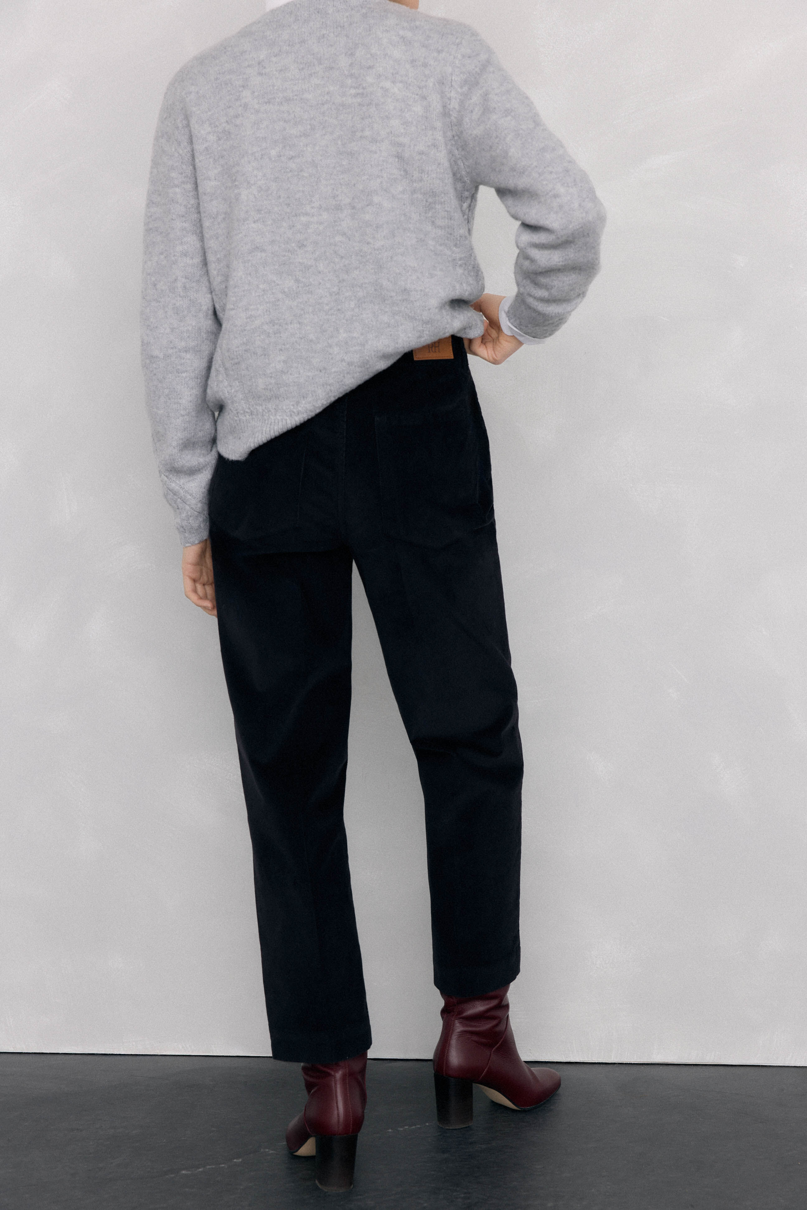 Pedro del Hierro Pantalones pana slim classic Negro