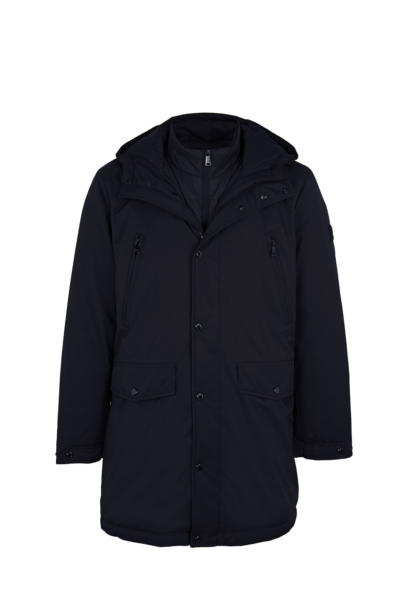Pedro del Hierro Long four-pocket parka Blue
