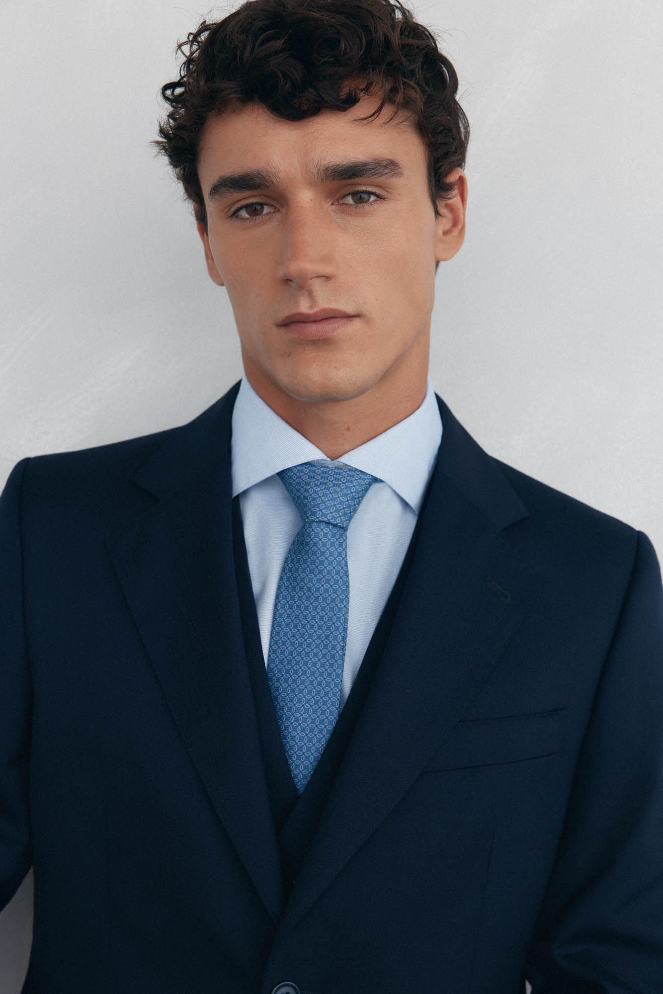 Pedro del Hierro Tailored fit blue back structured blazer