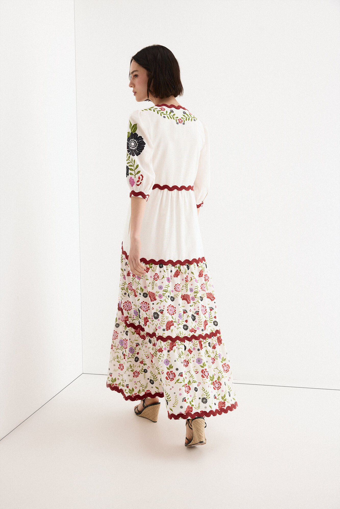 TFP by Tamara Falc&oacute; Long printed dress White