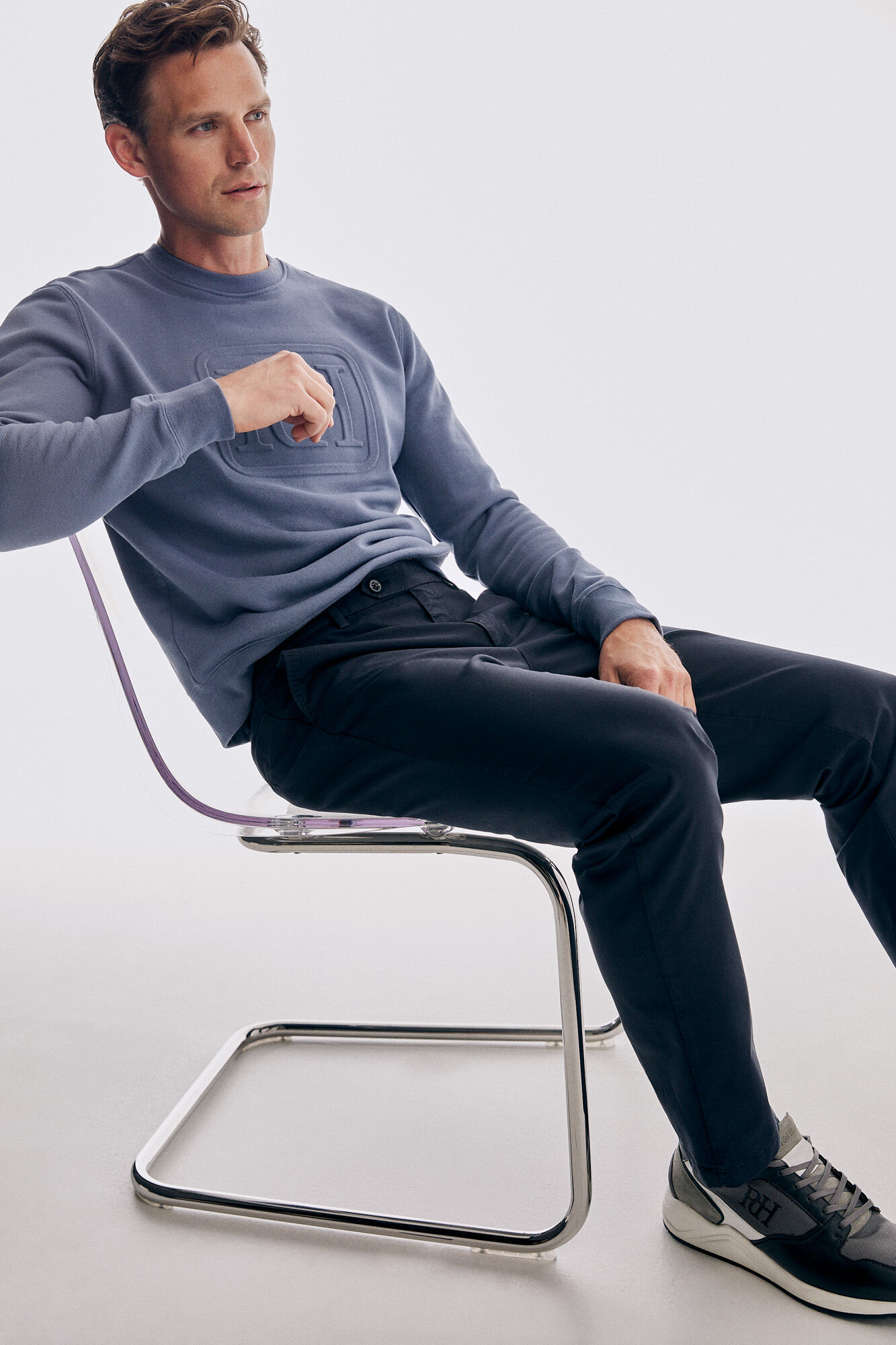 Pedro del Hierro Regular fit Premium Flex chinos Blue