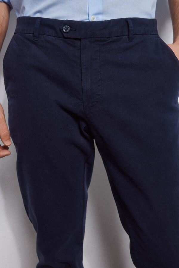 Pedro del Hierro Premium flex slim fit chino trousers Blue