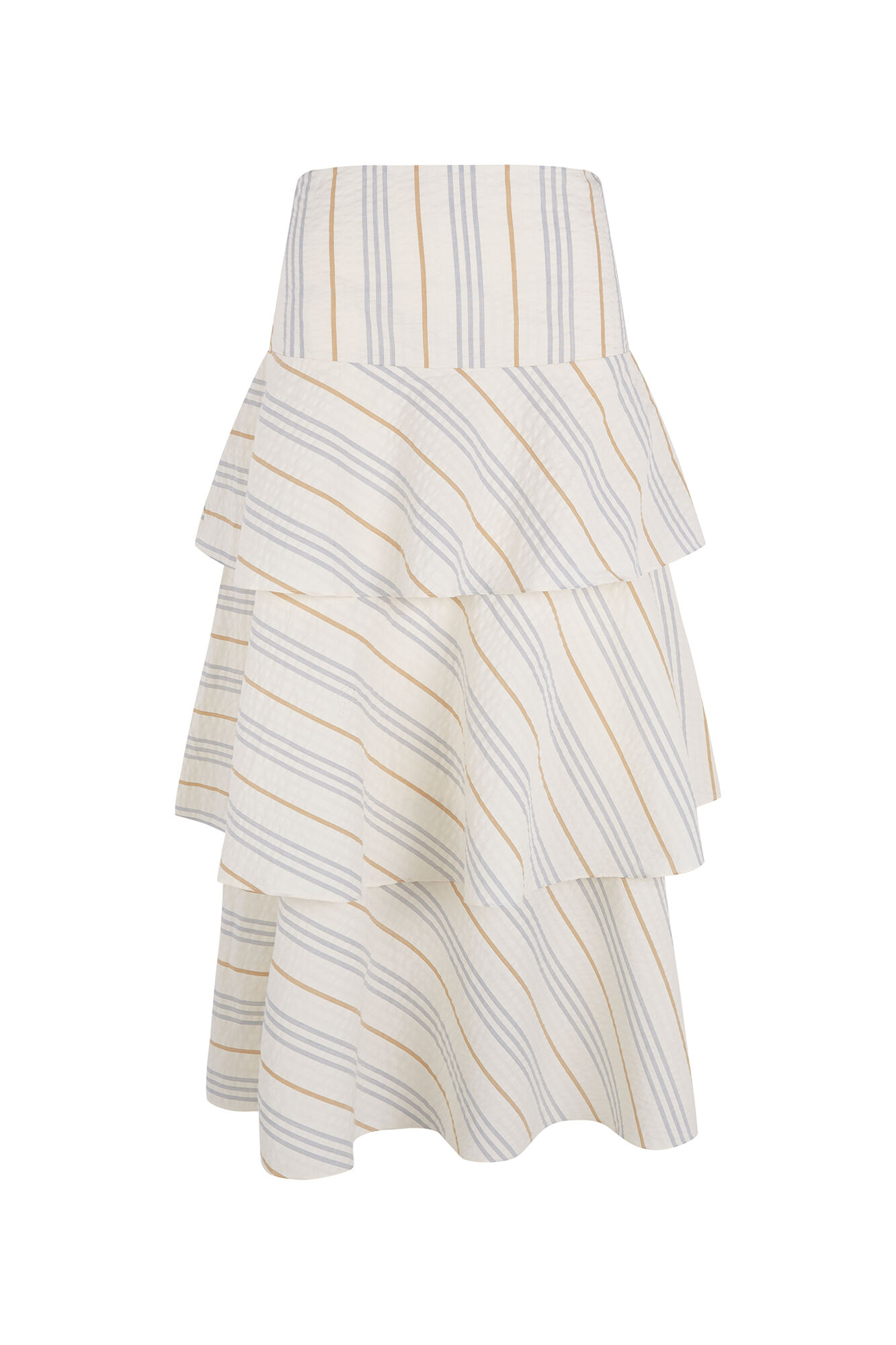 Pedro del Hierro Long tiered skirt Beige