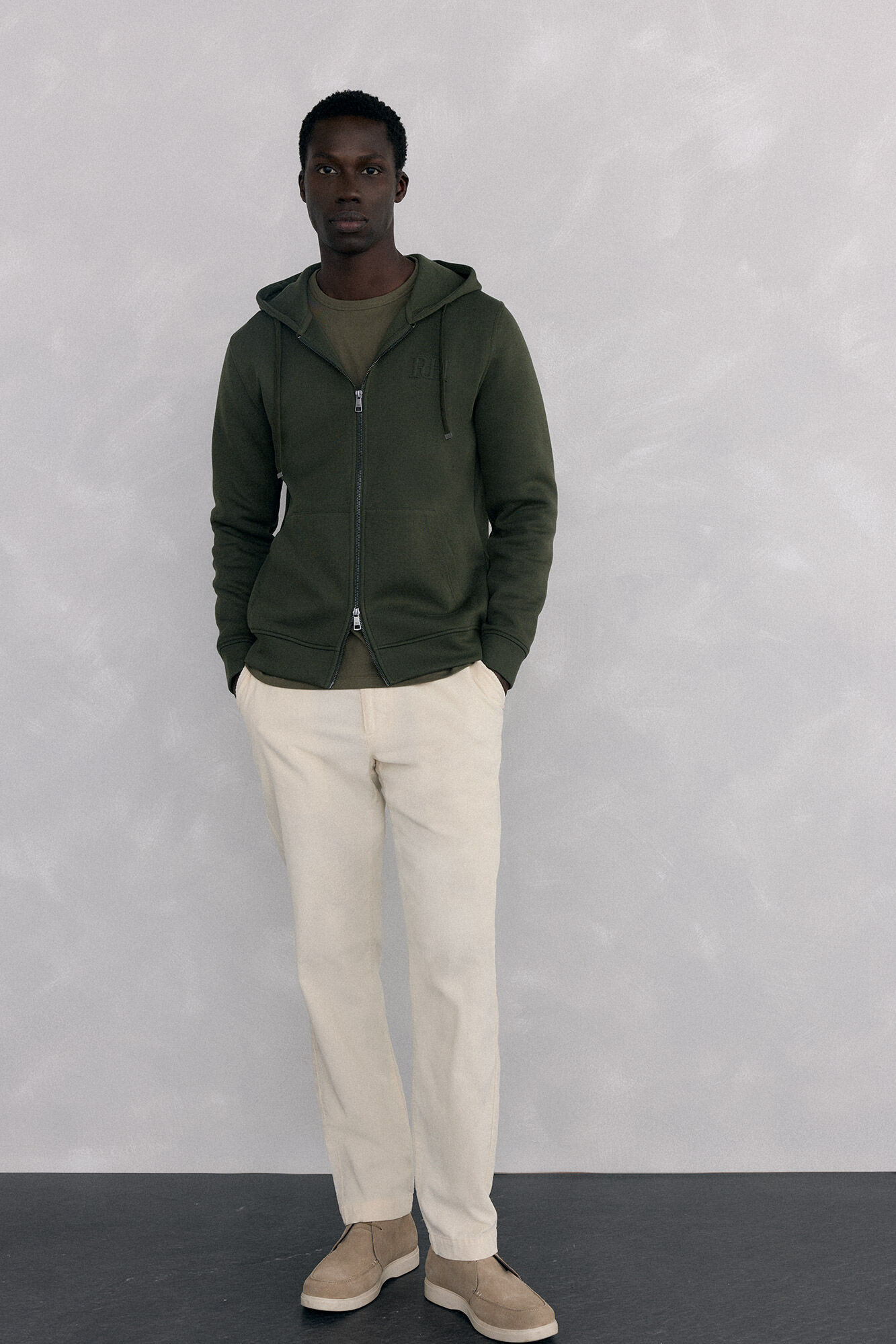 Pedro del Hierro Sweatshirt com capuz em tecido t&eacute;cnico