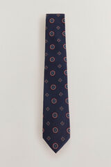 Pedro del Hierro Natural silk tie Blue