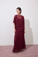 Pedro del Hierro Chiffon cape and top Burgundy