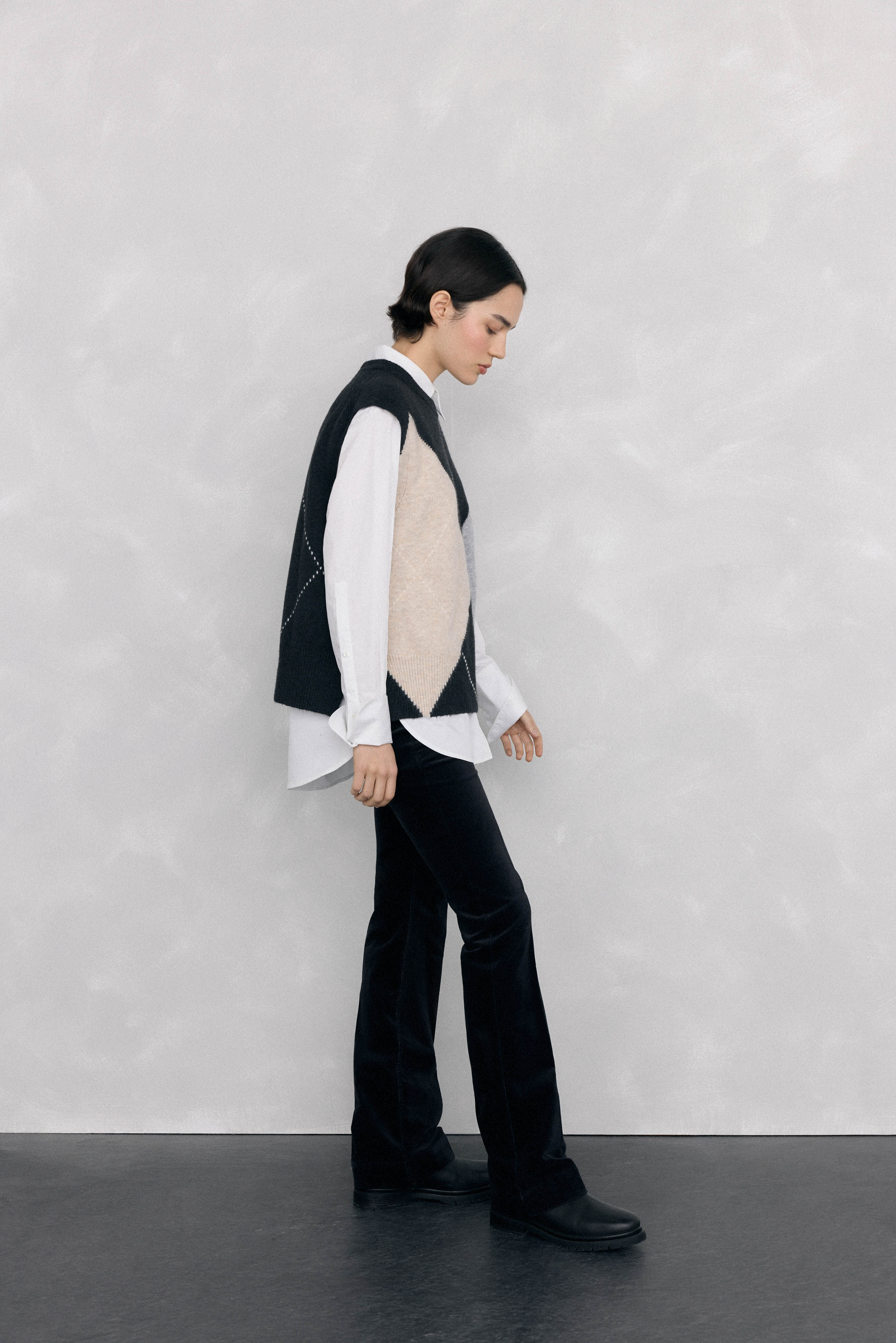 Pedro del Hierro Cal&ccedil;a flare push-up de veludo Preto