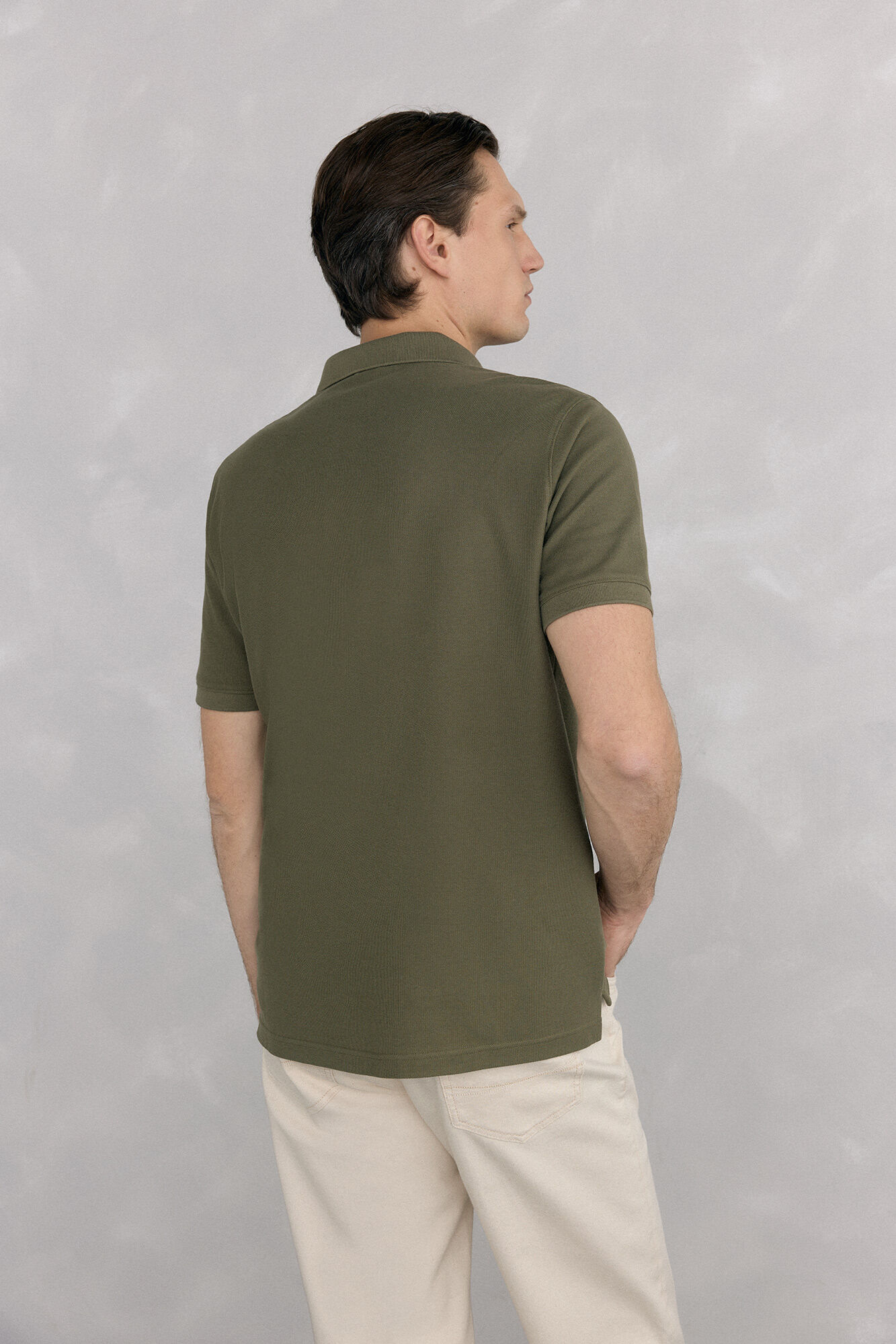 Pedro del Hierro Basic piqu&eacute; polo shirt Green