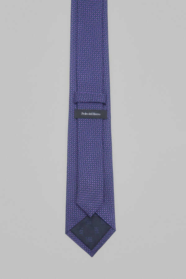 Pedro del Hierro Natural silk tie Purple