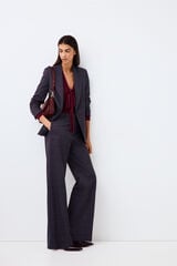 Pedro del Hierro Plaid trousers Blue