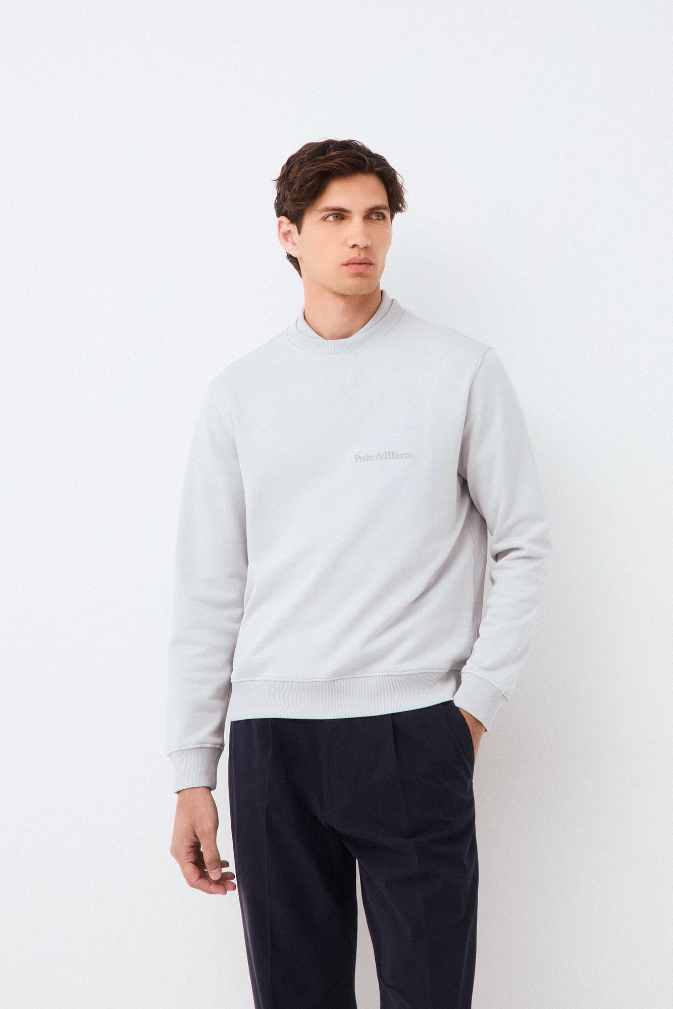 Pedro del Hierro Crew neck logo sweatshirt