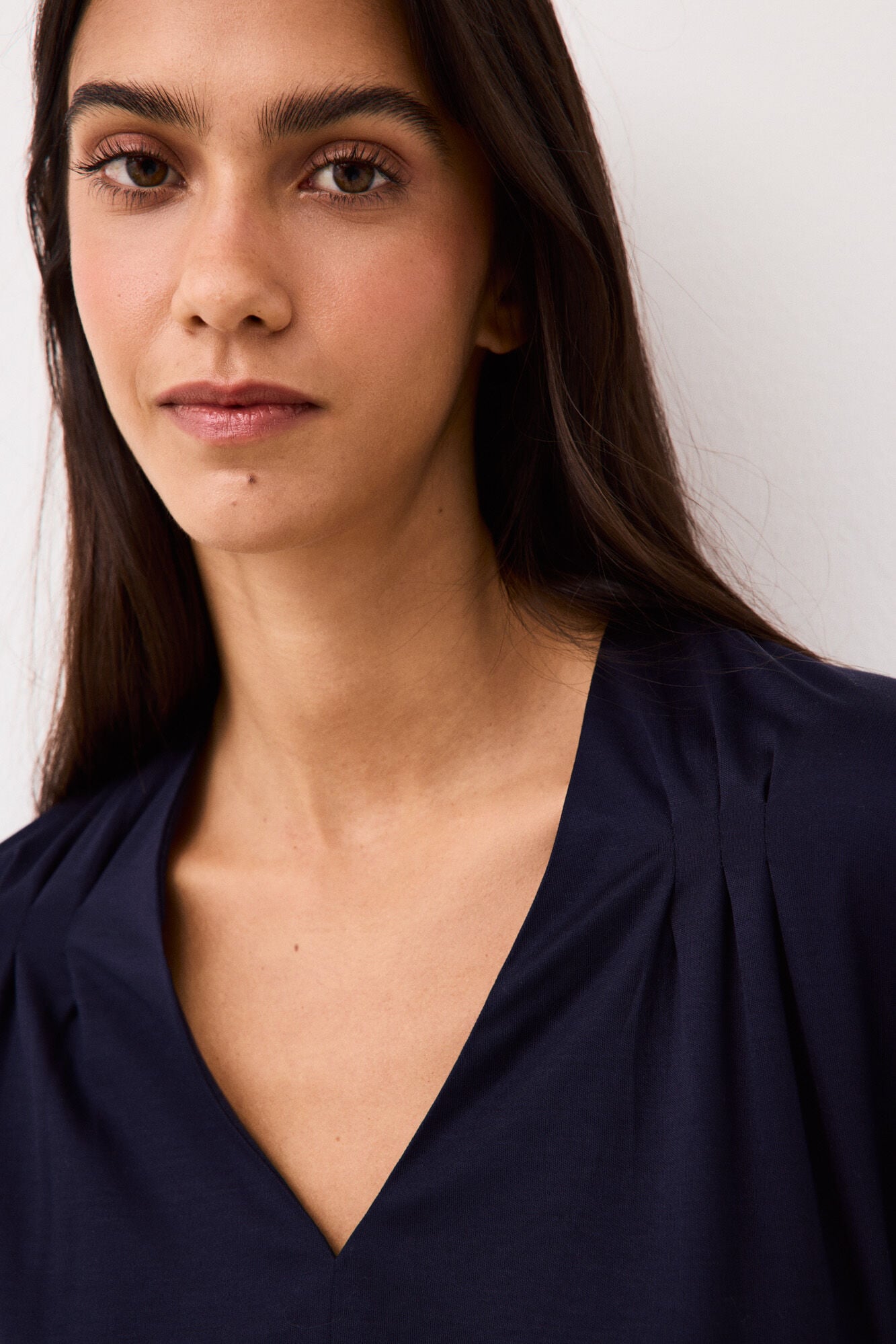 Pedro del Hierro V-neck long sleeve T-shirt Blue