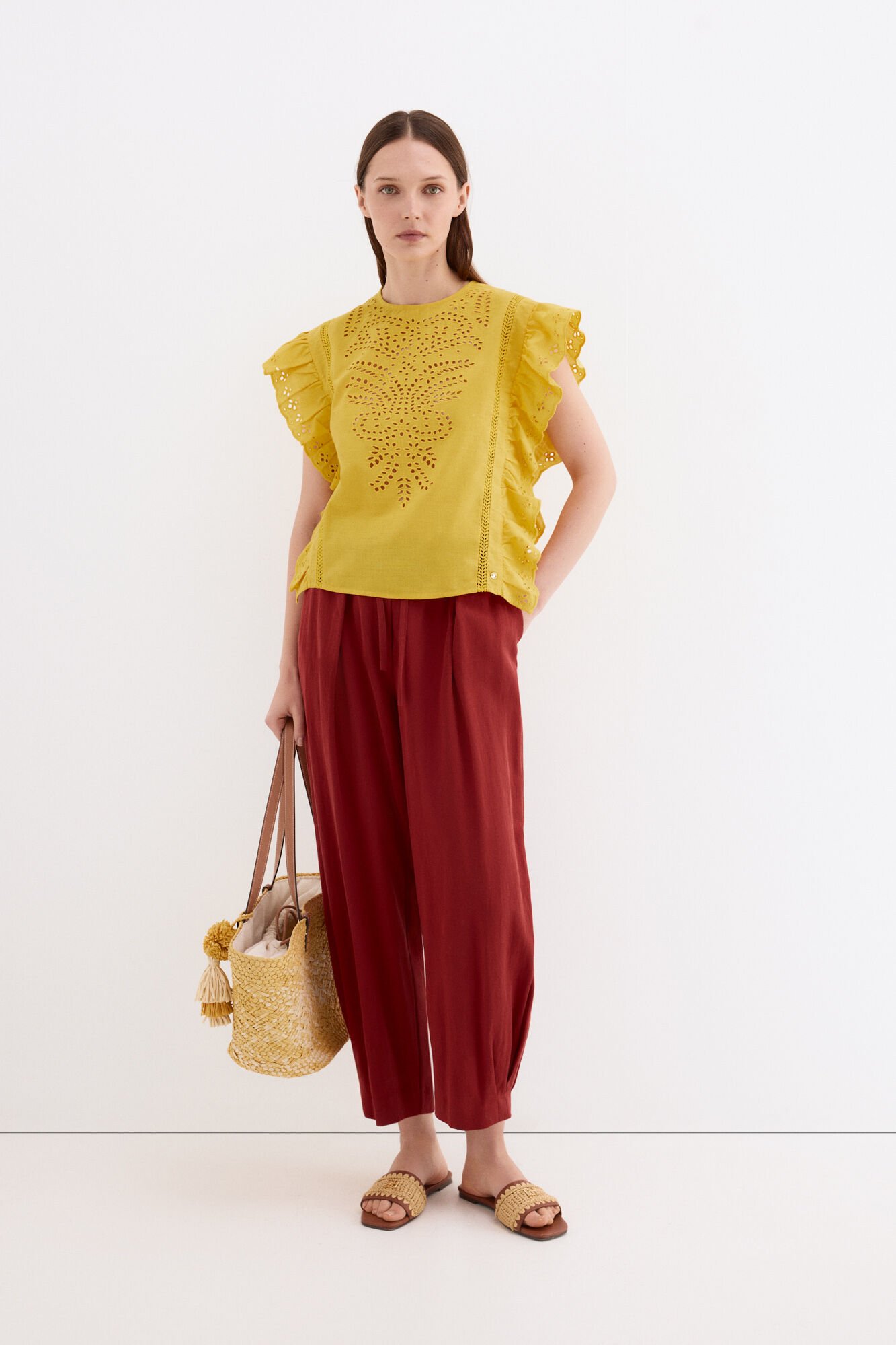 Pedro del Hierro Gold sleeveless T-shirt Yellow