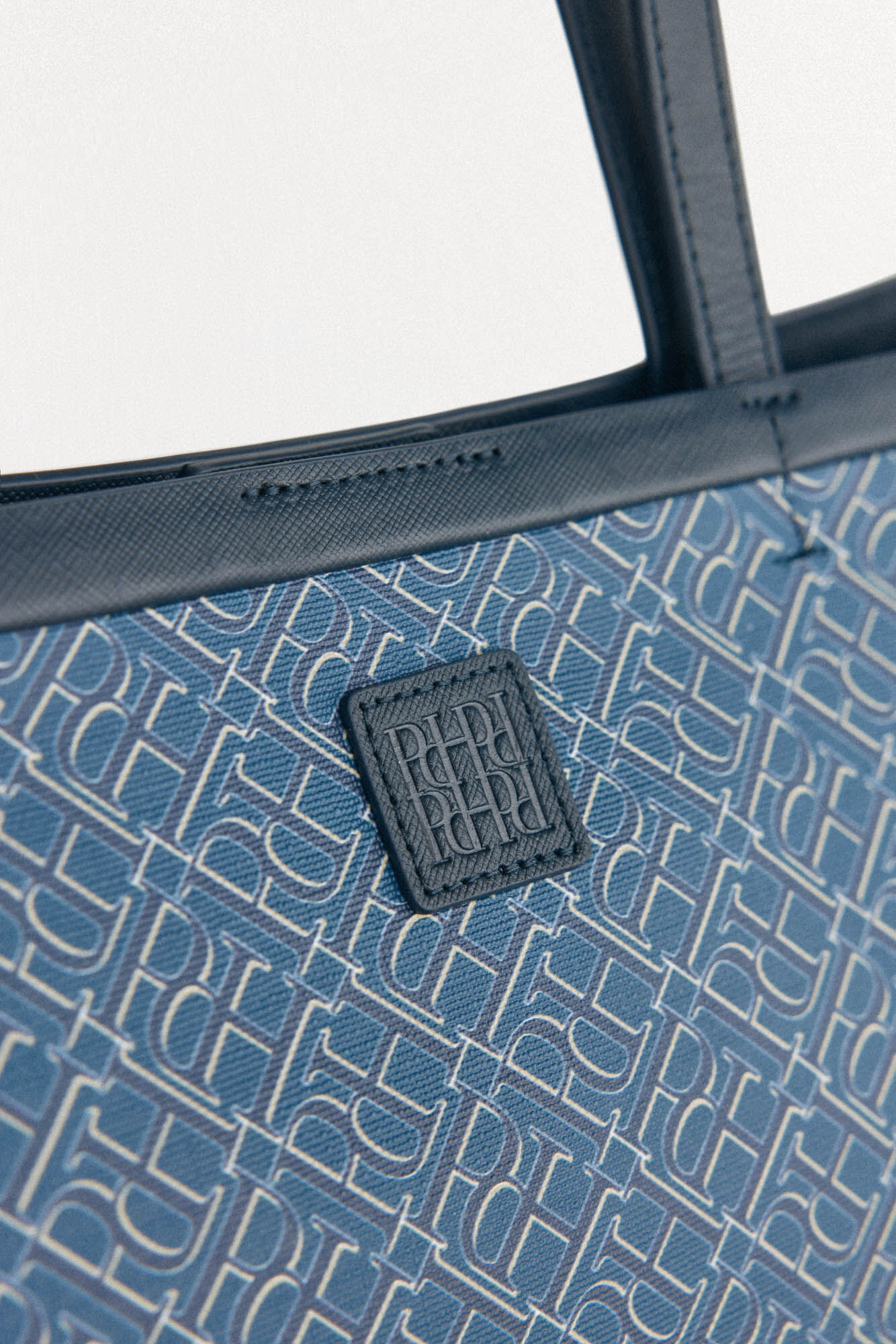 Pedro del Hierro Bolsa de compras com monograma Azul
