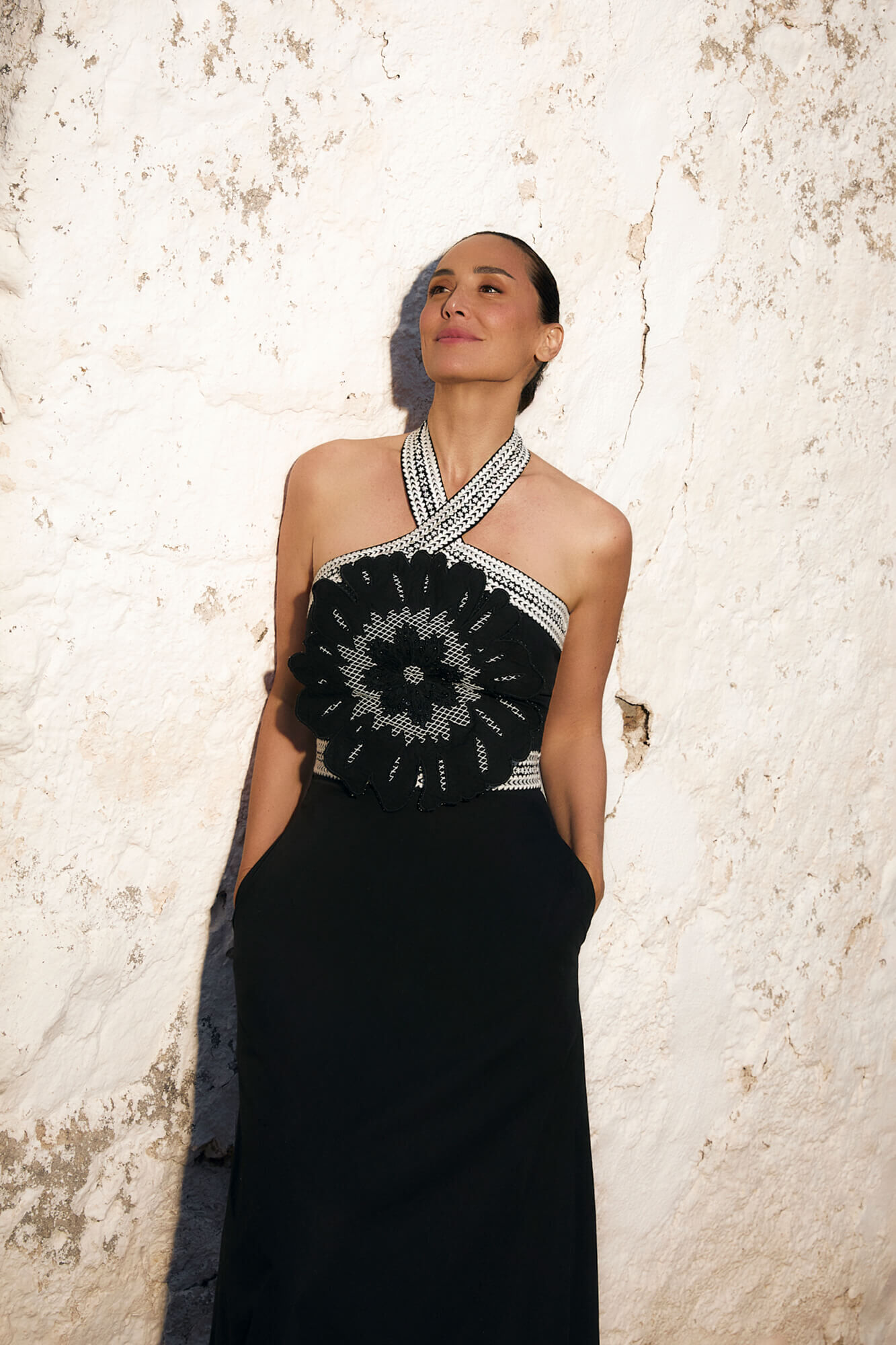 TFP by Tamara Falc&oacute; Embroidered flower dress