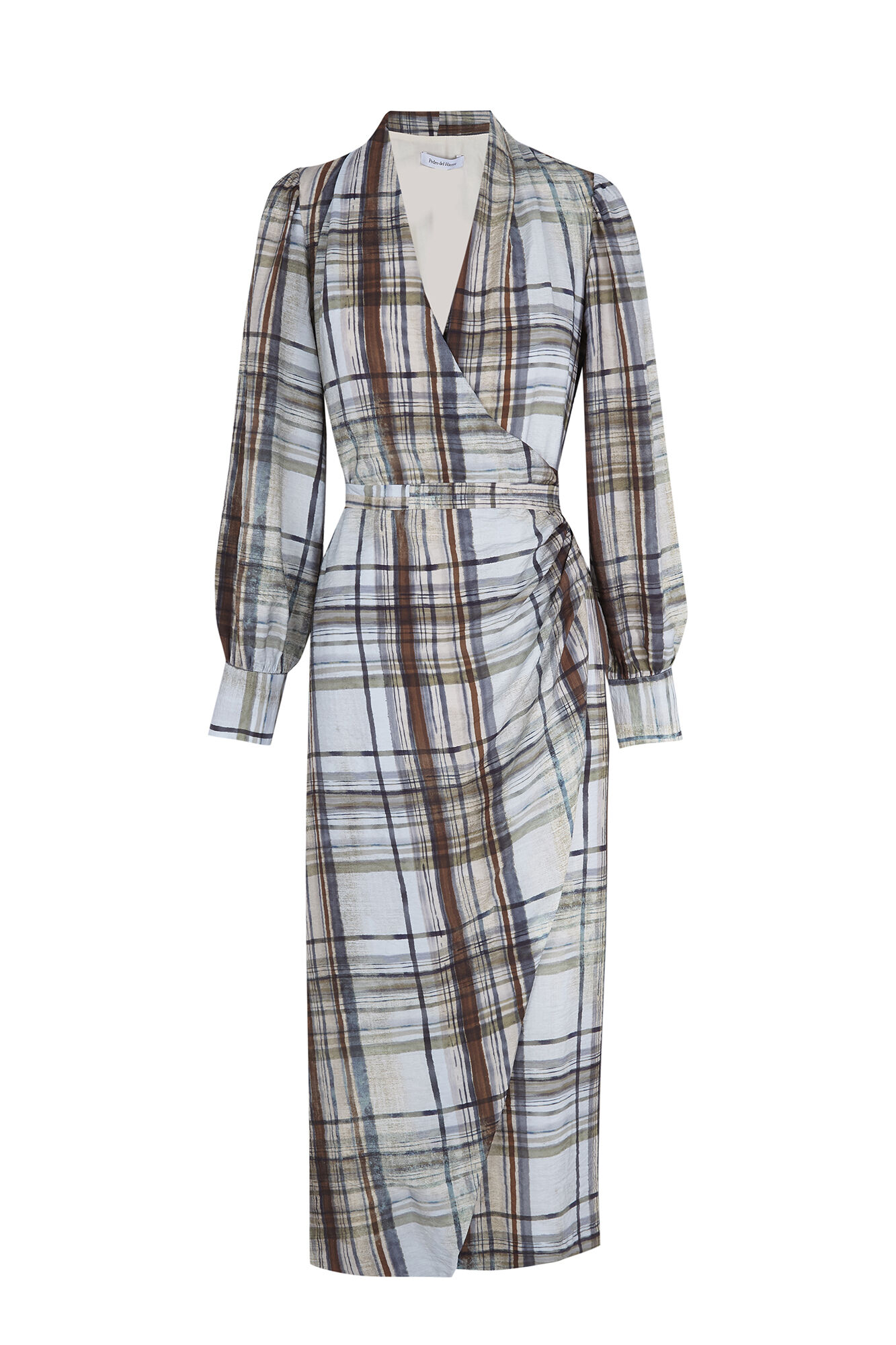 Pedro del Hierro Wrap effect long sleeve dress Blue