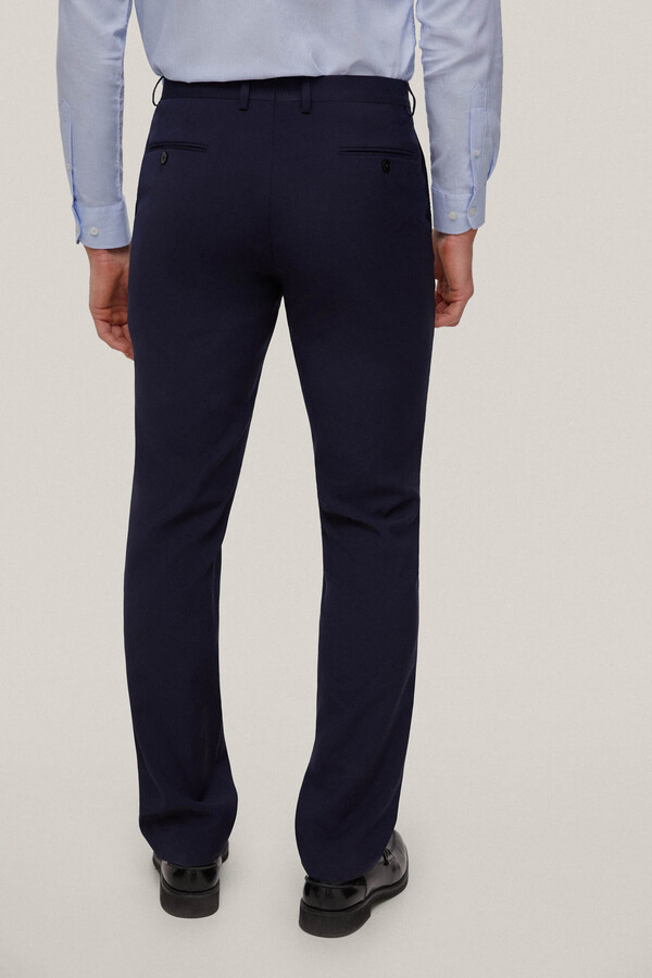 Pedro del Hierro Plain bi-stretch suit trousers Blue