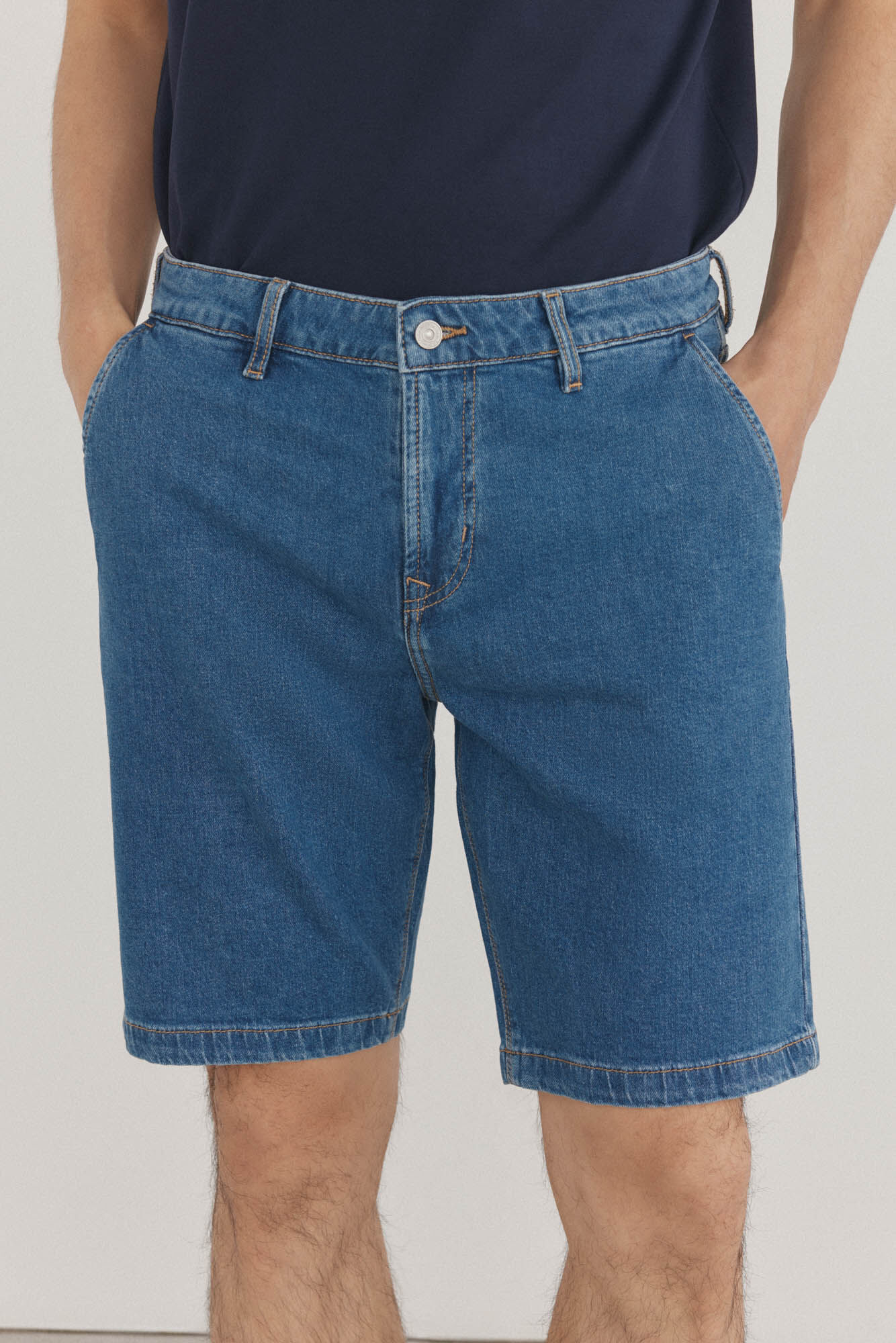 Pedro del Hierro Regular fit denim Bermuda shorts