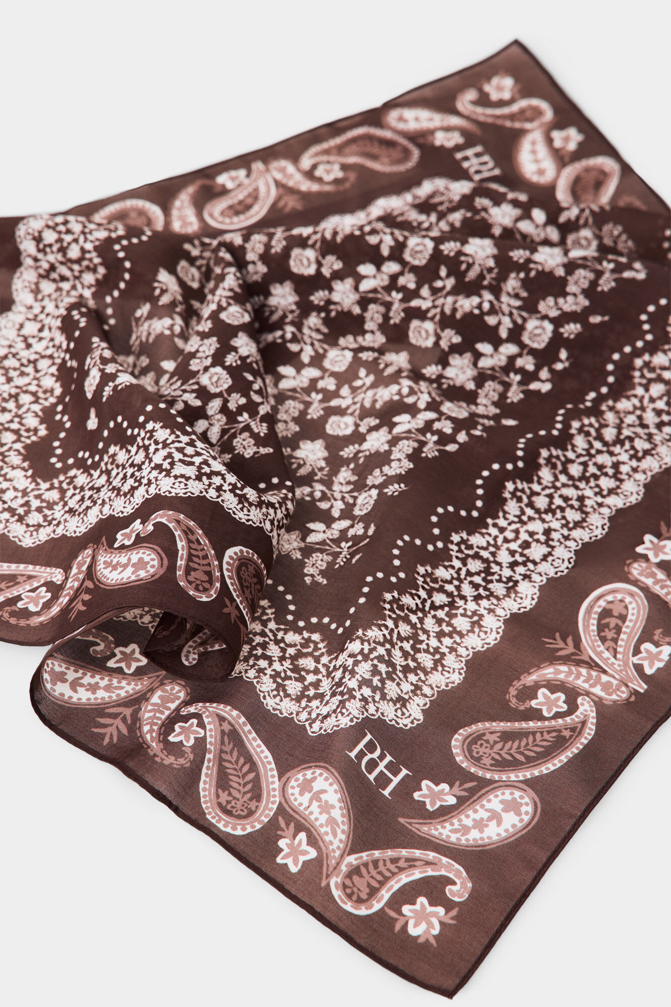 Pedro del Hierro Printed scarf Brown