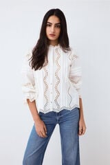 Pedro del Hierro Blusa bordada Branco