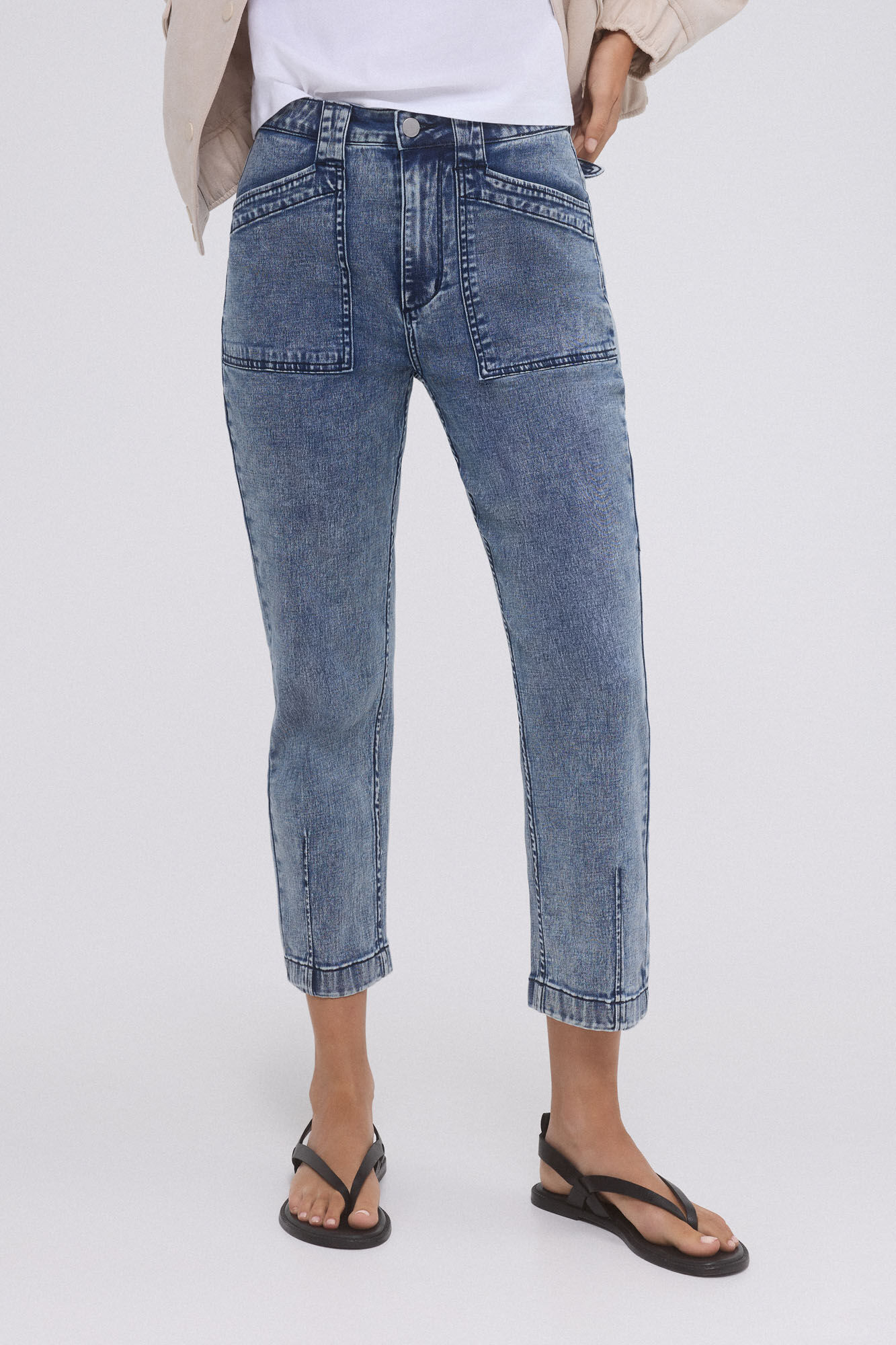 Pedro del Hierro Relaxed slim tencel&trade; lyocell jeans Blue