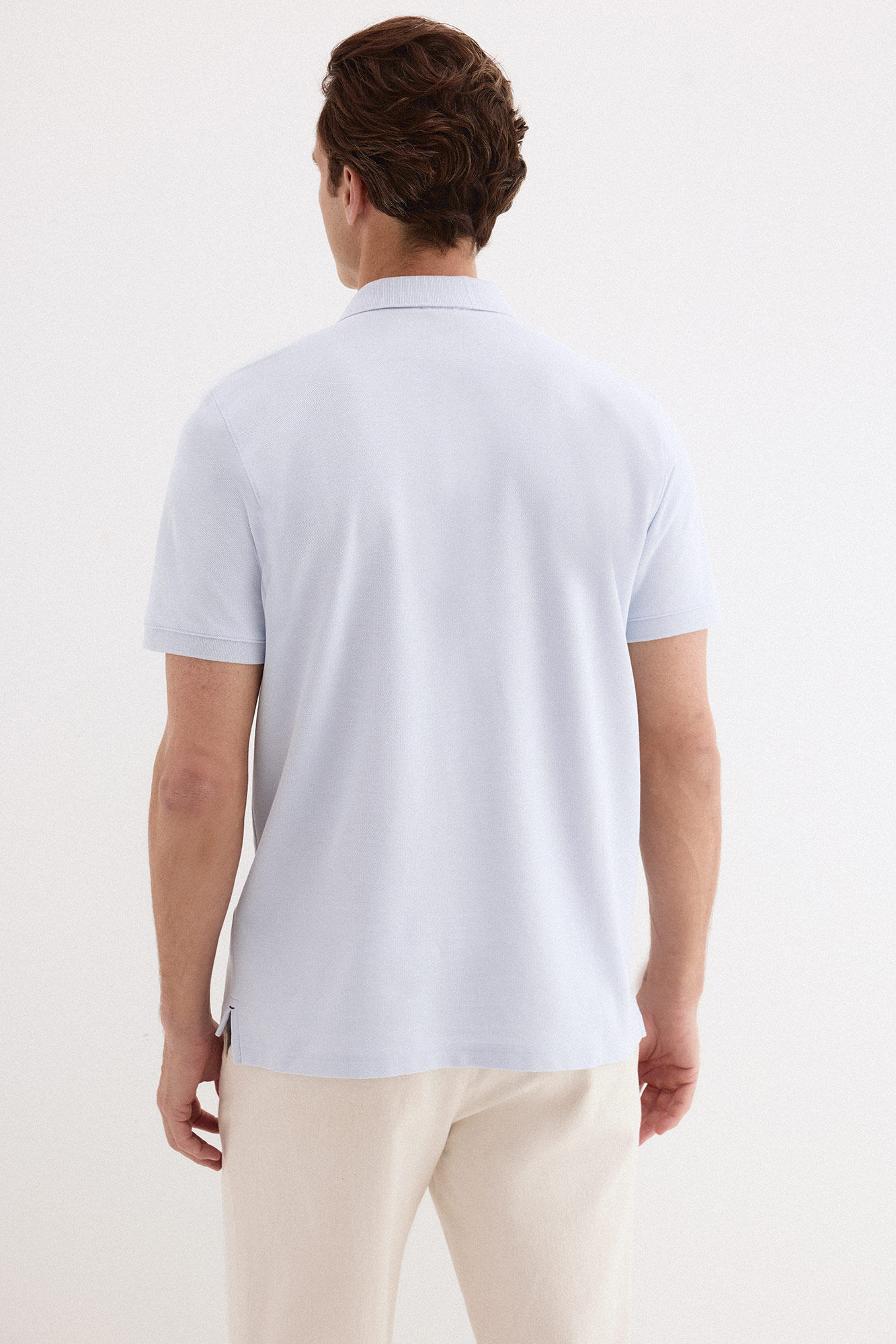 Pedro del Hierro Piqu&eacute; basic polo shirt Blue