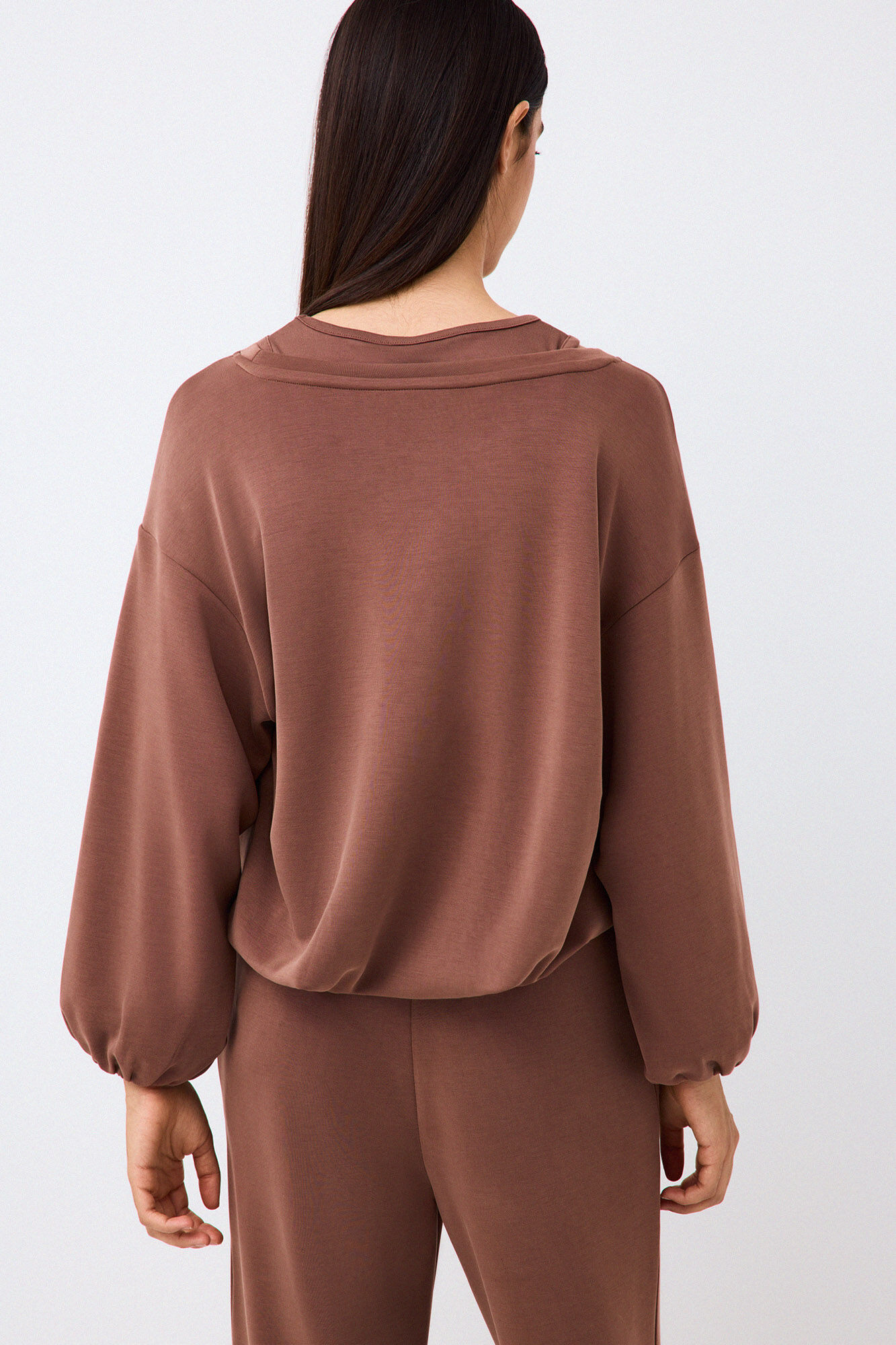 Pedro del Hierro Soft touch double sweatshirt Brown