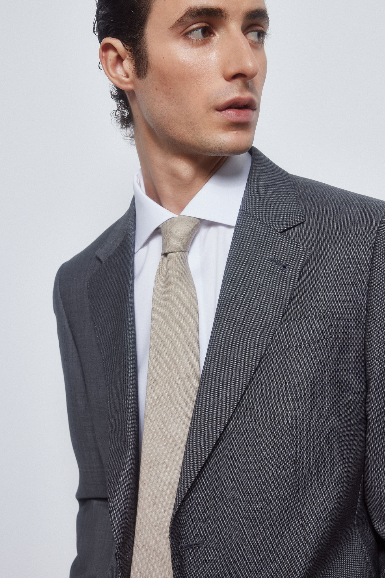 Pedro del Hierro Grey slim fit bi-stretch blazer Grey