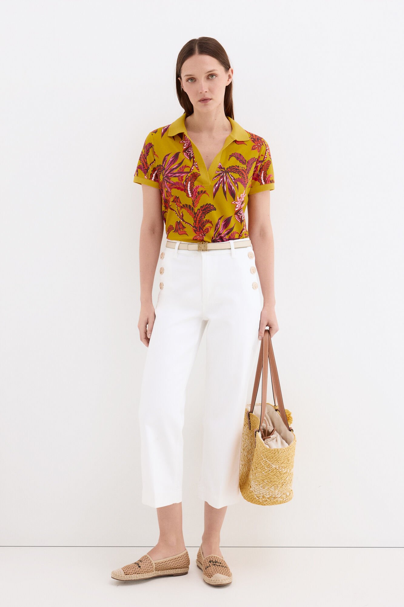 Pedro del Hierro Wide leg capri jeans