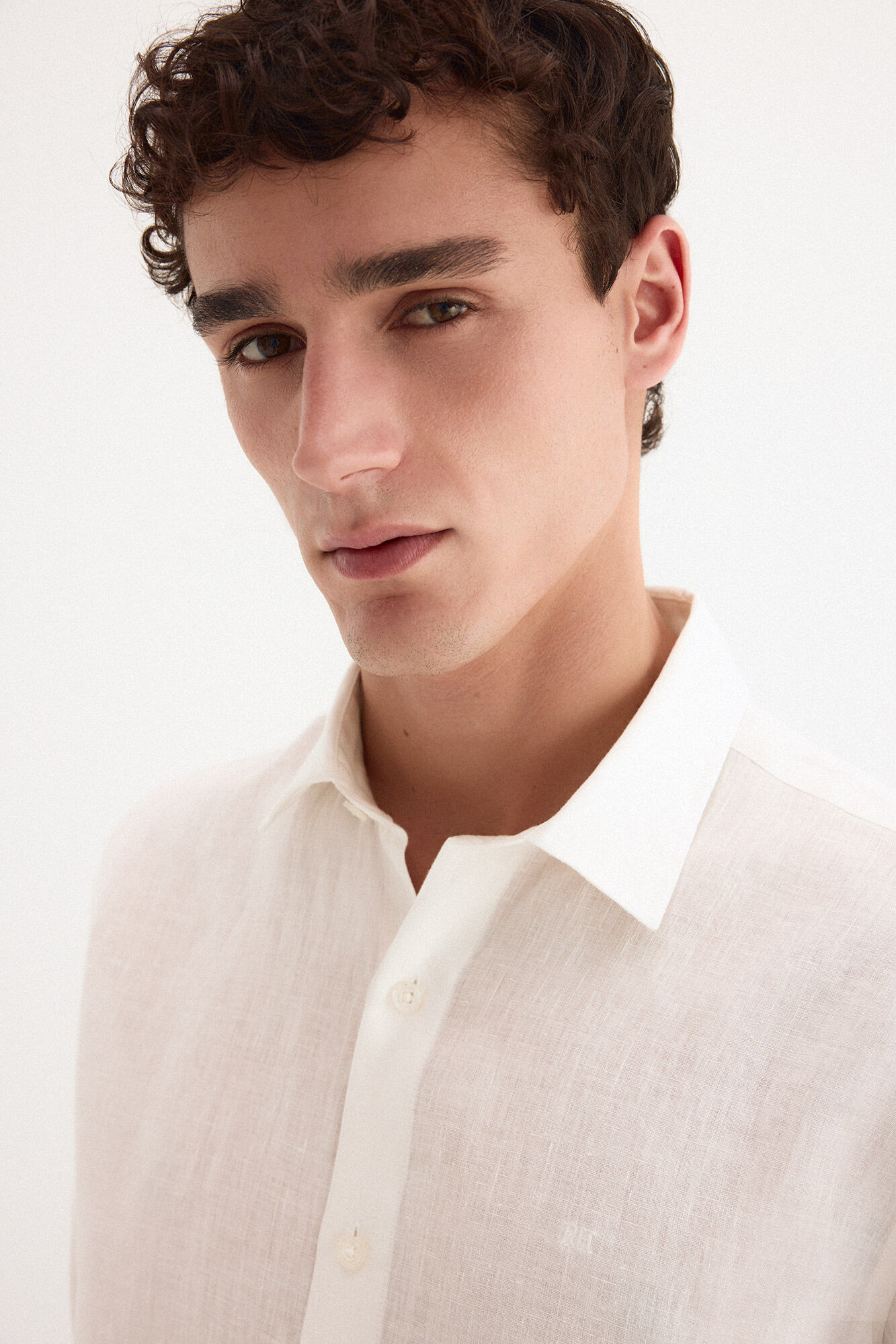 Pedro del Hierro Plain linen shirt White