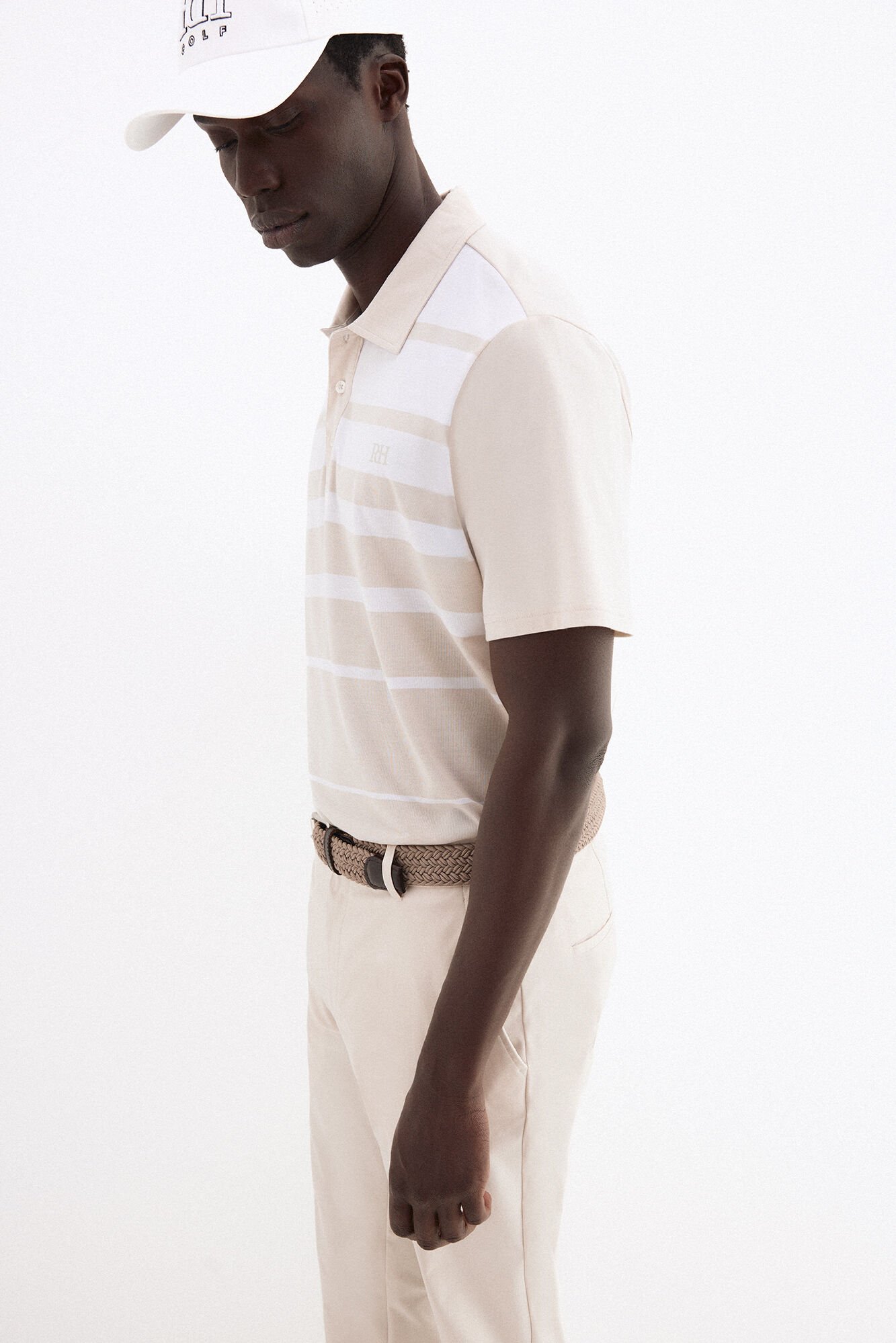 Pedro del Hierro Striped golf polo shirt