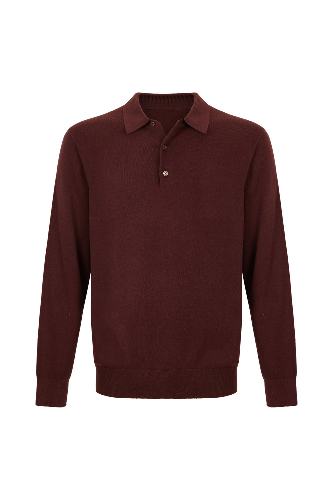 Pedro del Hierro Premium cotton silk cashmere knit jumper Burgundy