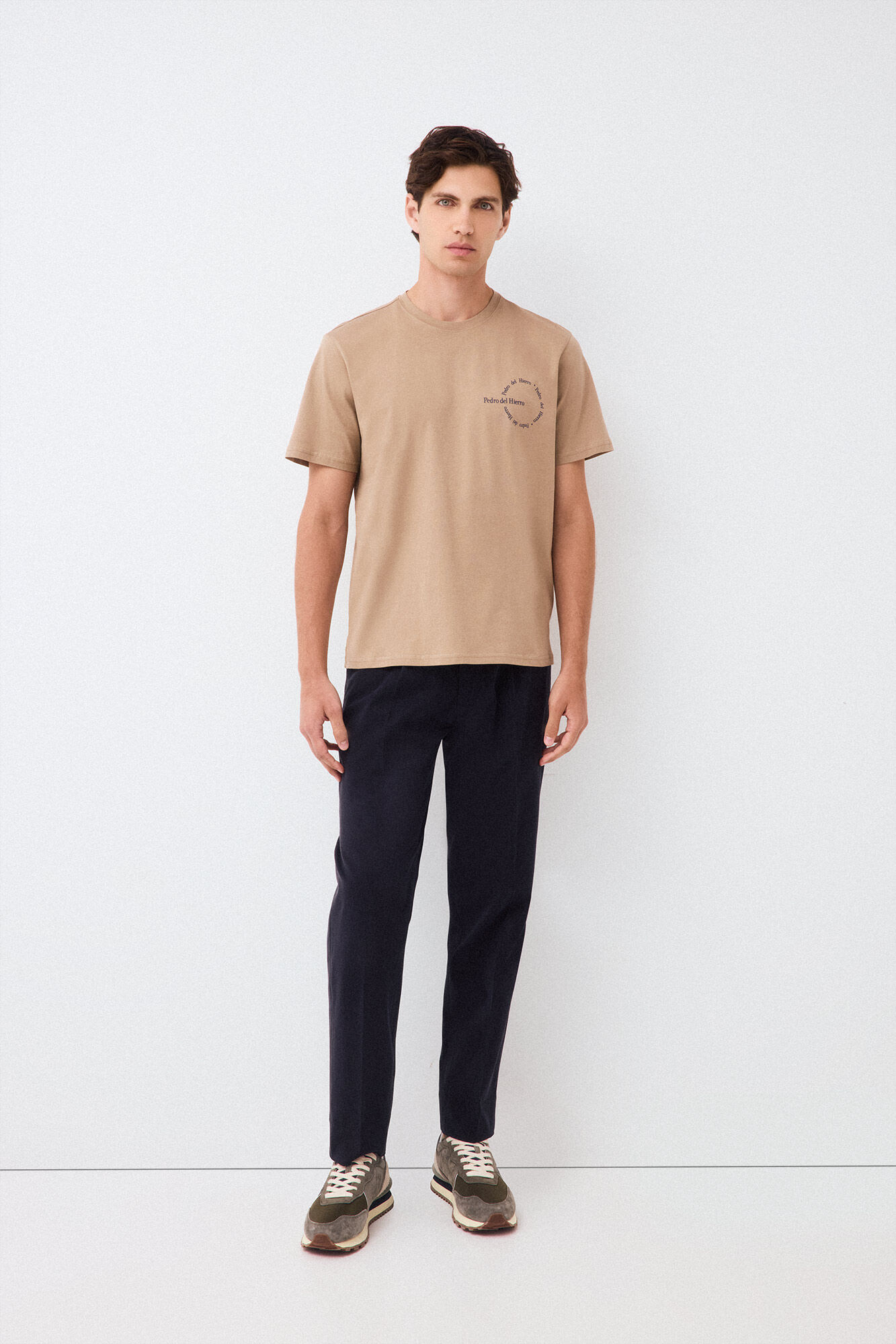 Pedro del Hierro Camiseta logo Beige