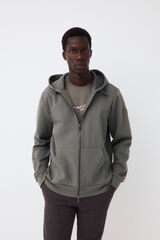 Pedro del Hierro Hooded technical cardigan Green