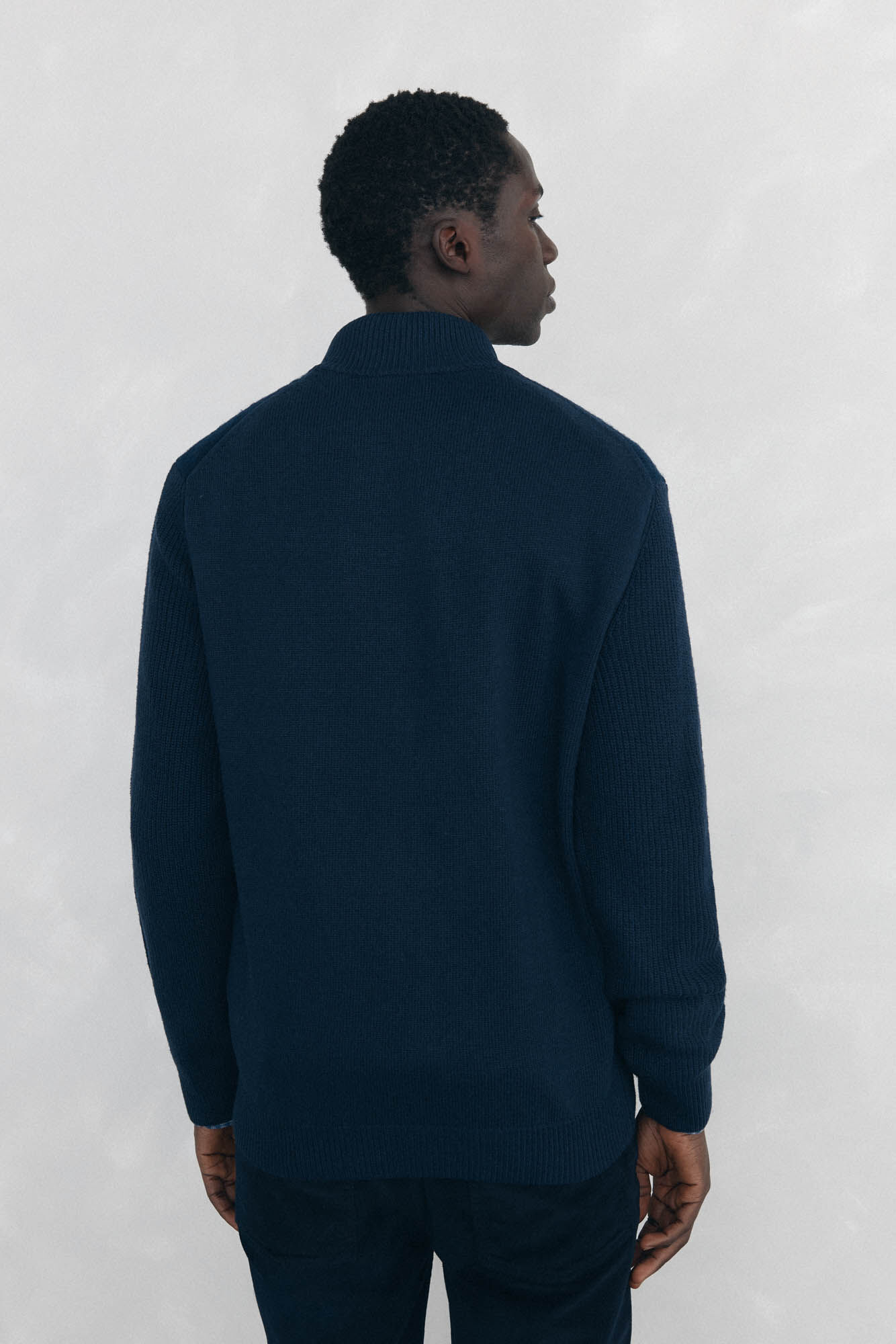 Pedro del Hierro Premium Christmas cotton cardigan with zip fastening fastening Blue