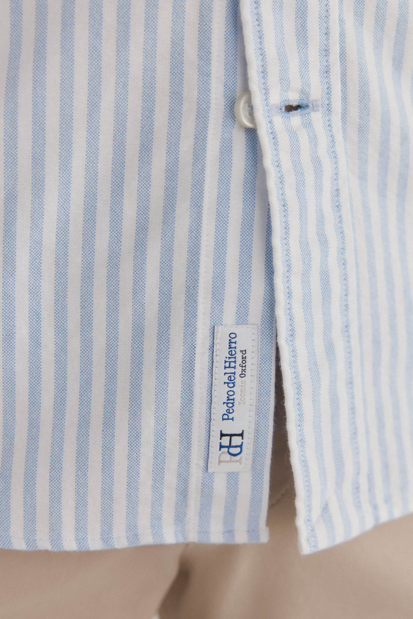 Pedro del Hierro Iconic Candela Stripe Oxford Shirt Blue