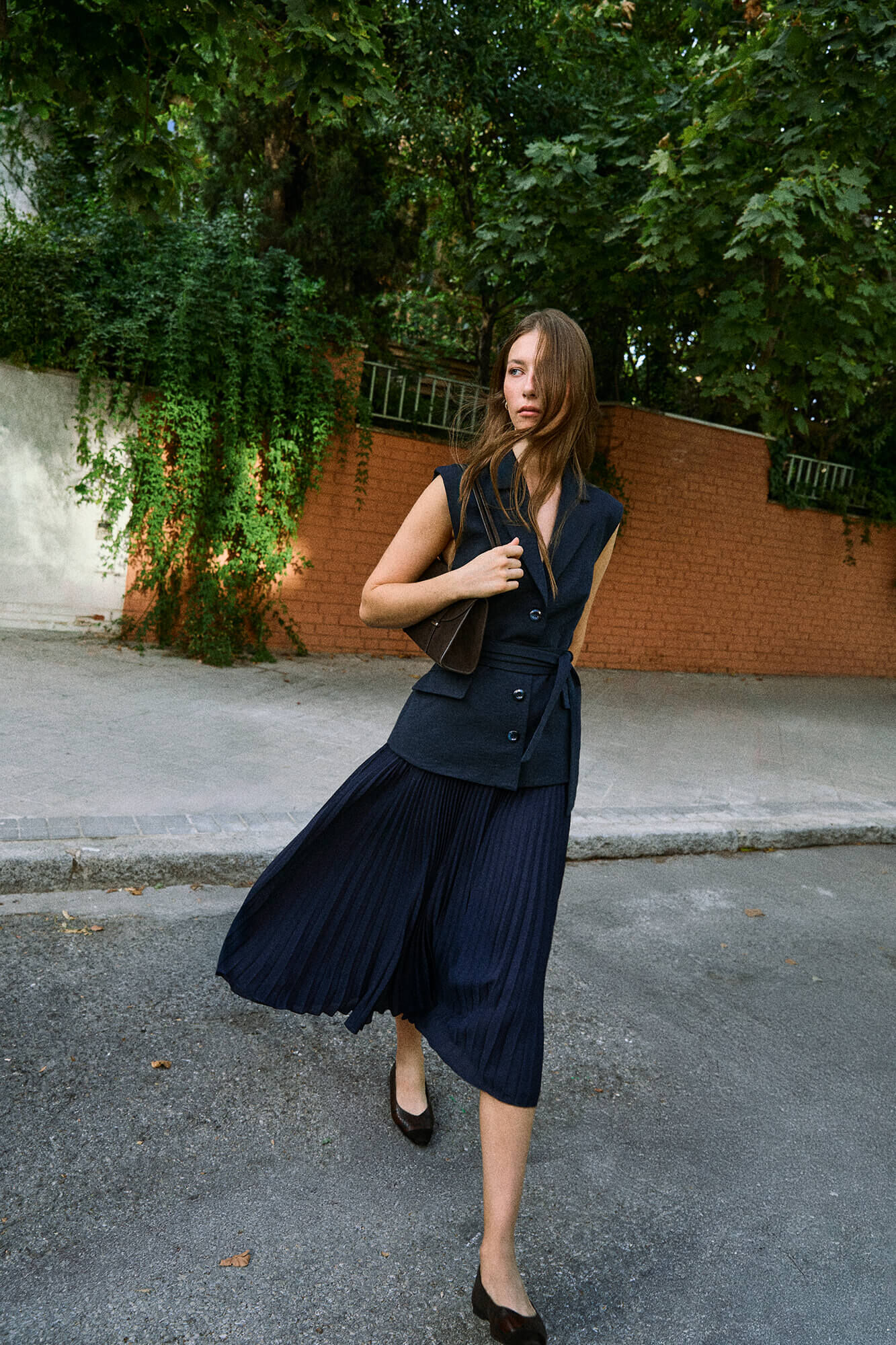Pedro del Hierro Tailored pleated dress
