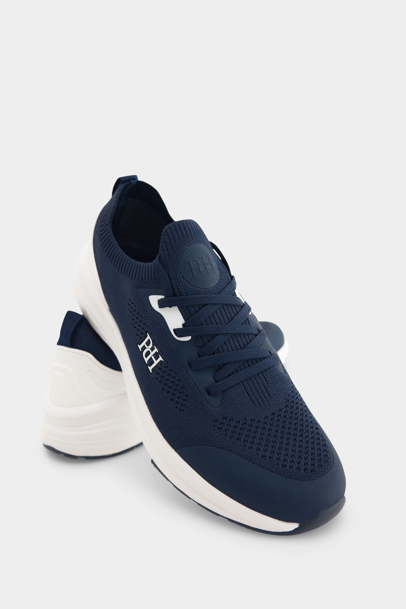 Pedro del Hierro Fabric lace-up sneaker Blue