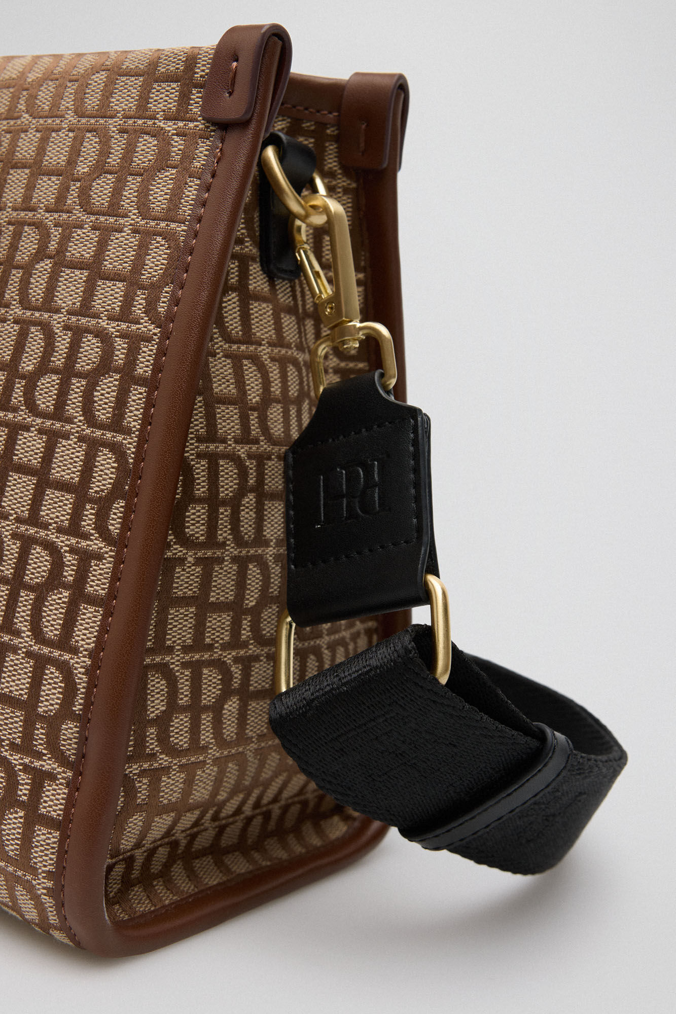 Pedro del Hierro jacquard tote com logo Marrom