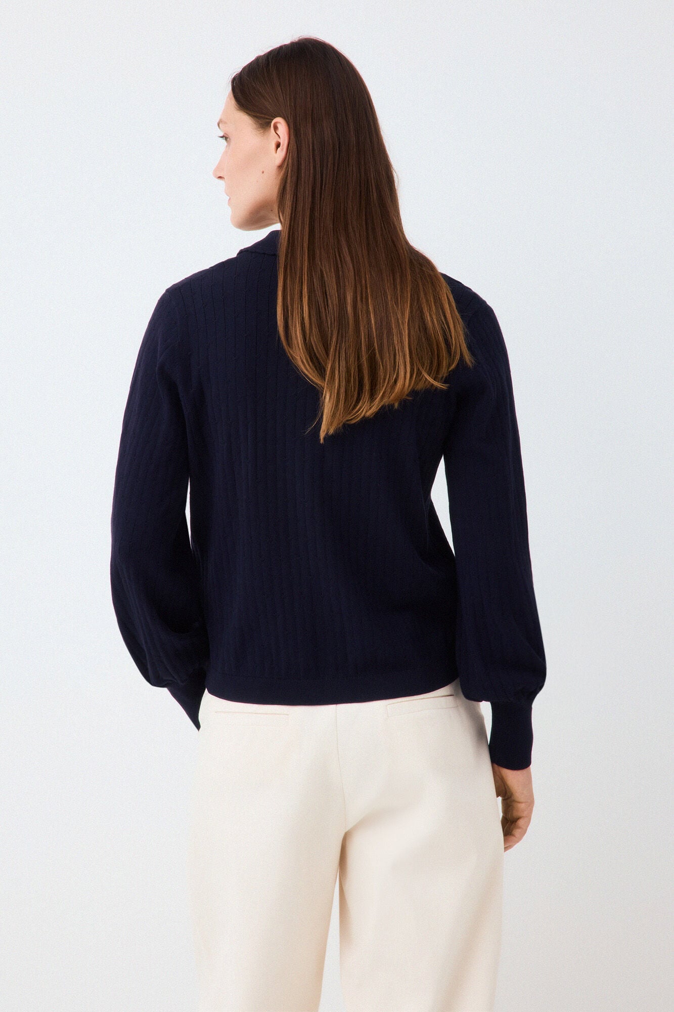 Pedro del Hierro Fantasy structure polo neck jumper Blue