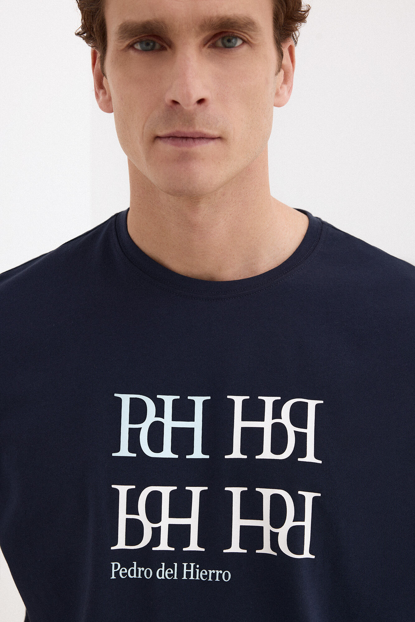Pedro del Hierro Logo T-shirt Blue