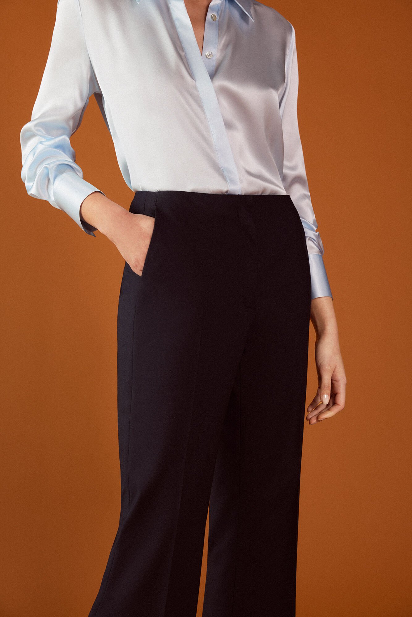 TFP by Tamara Falc&oacute; High-waisted trousers Blue