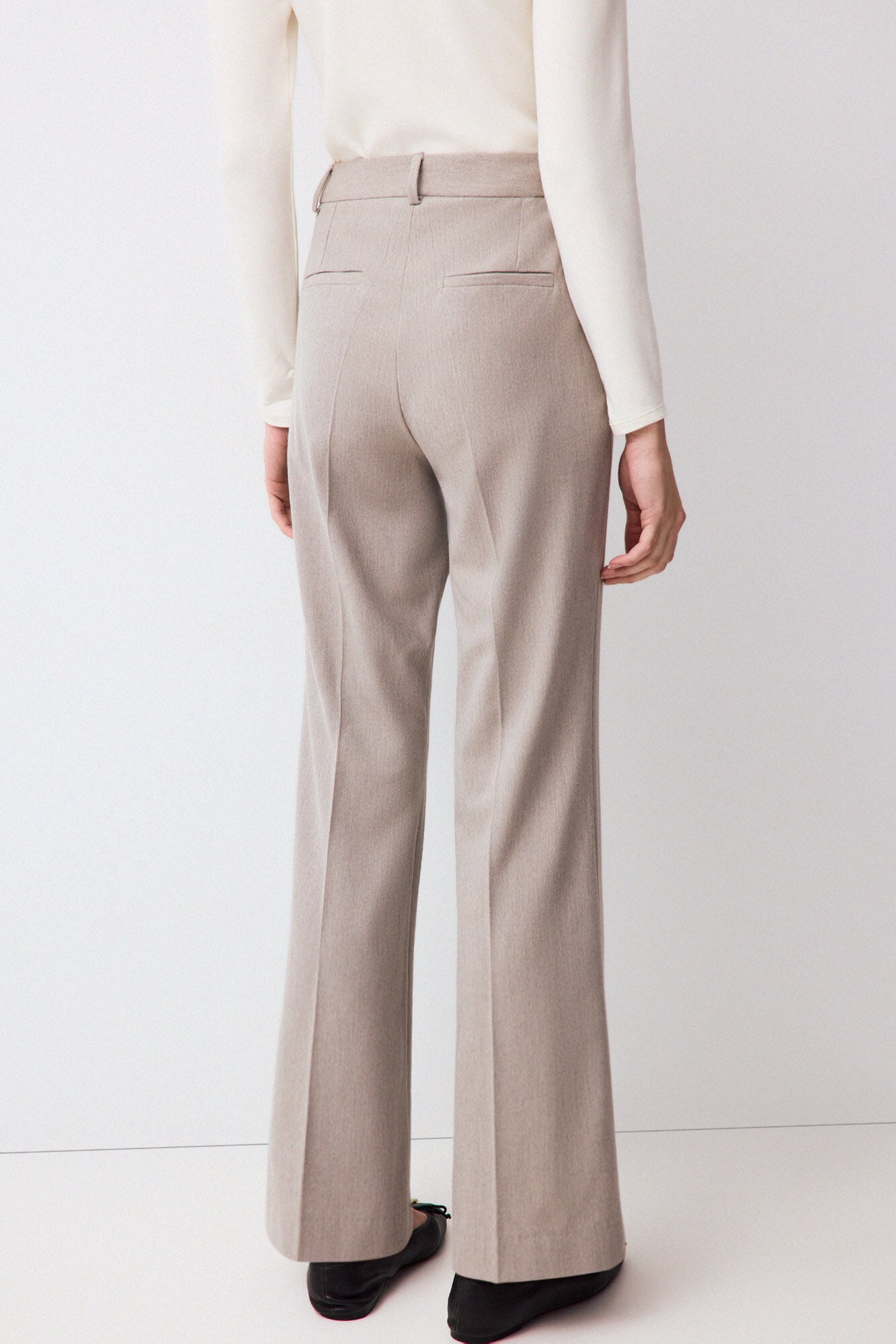 Pedro del Hierro Flare trousers Grey