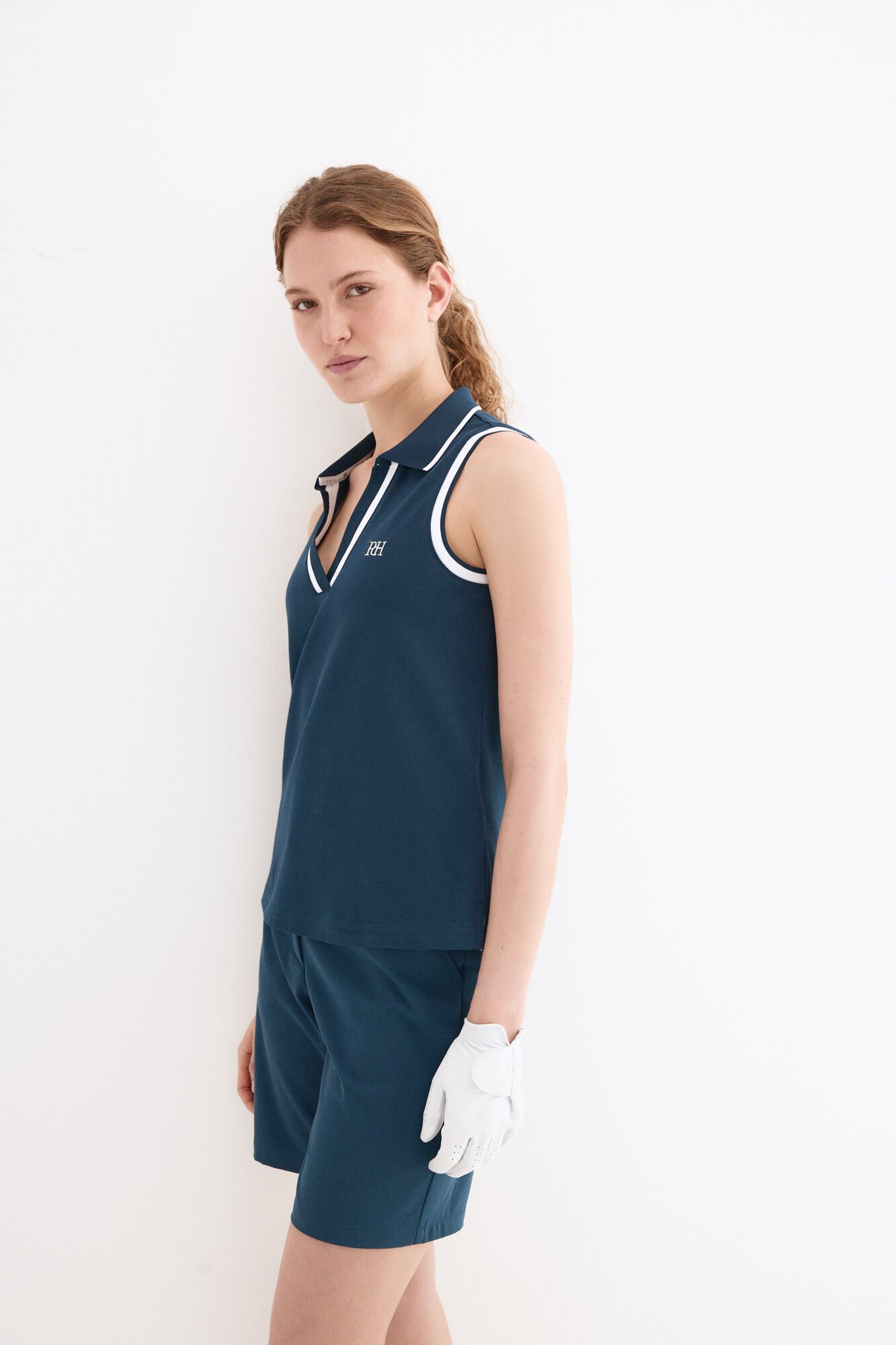Pedro del Hierro Sleeveless polo shirt Blue