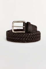 Pedro del Hierro Braided leather belt Brown