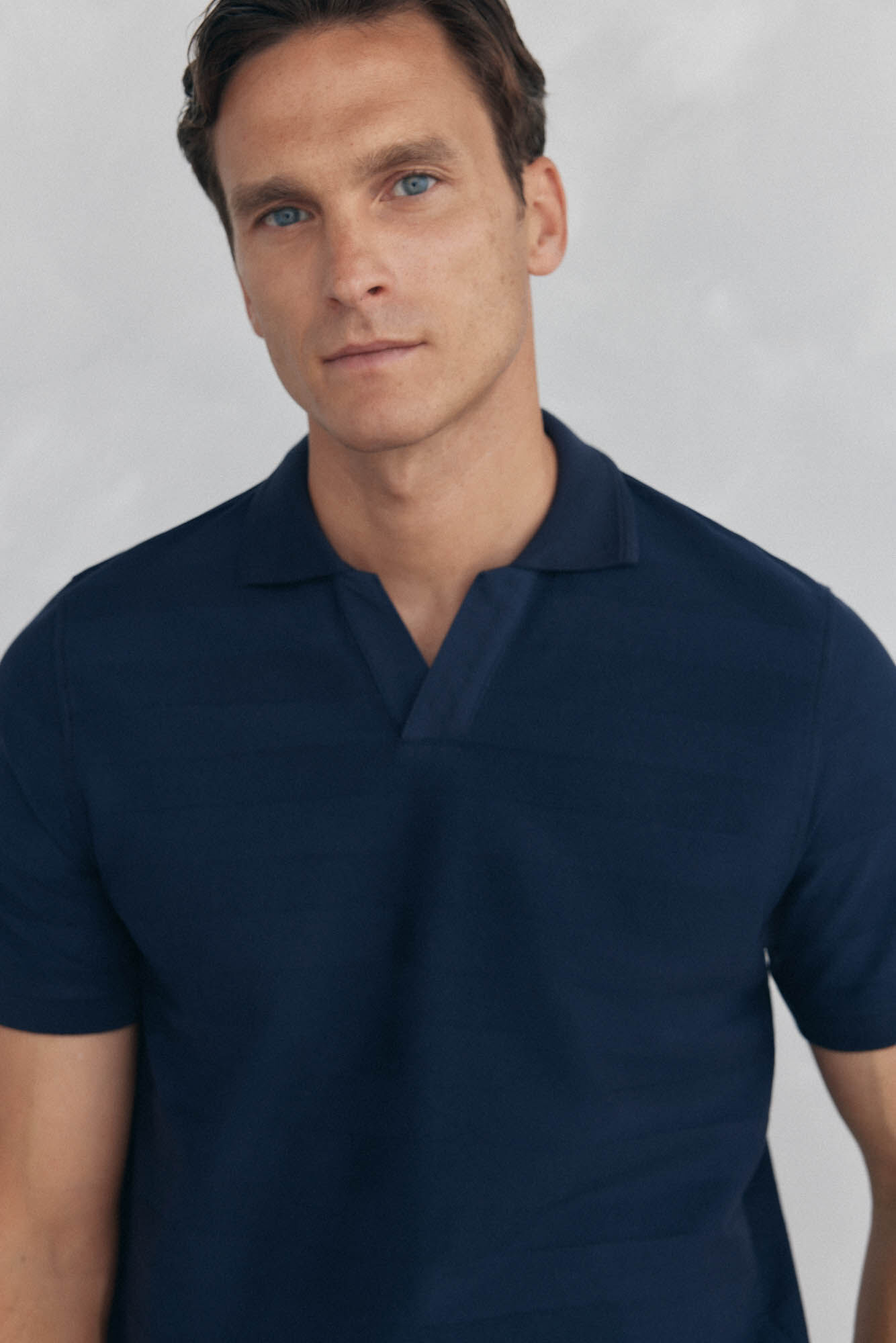 Pedro del Hierro Jacquard textured polo shirt