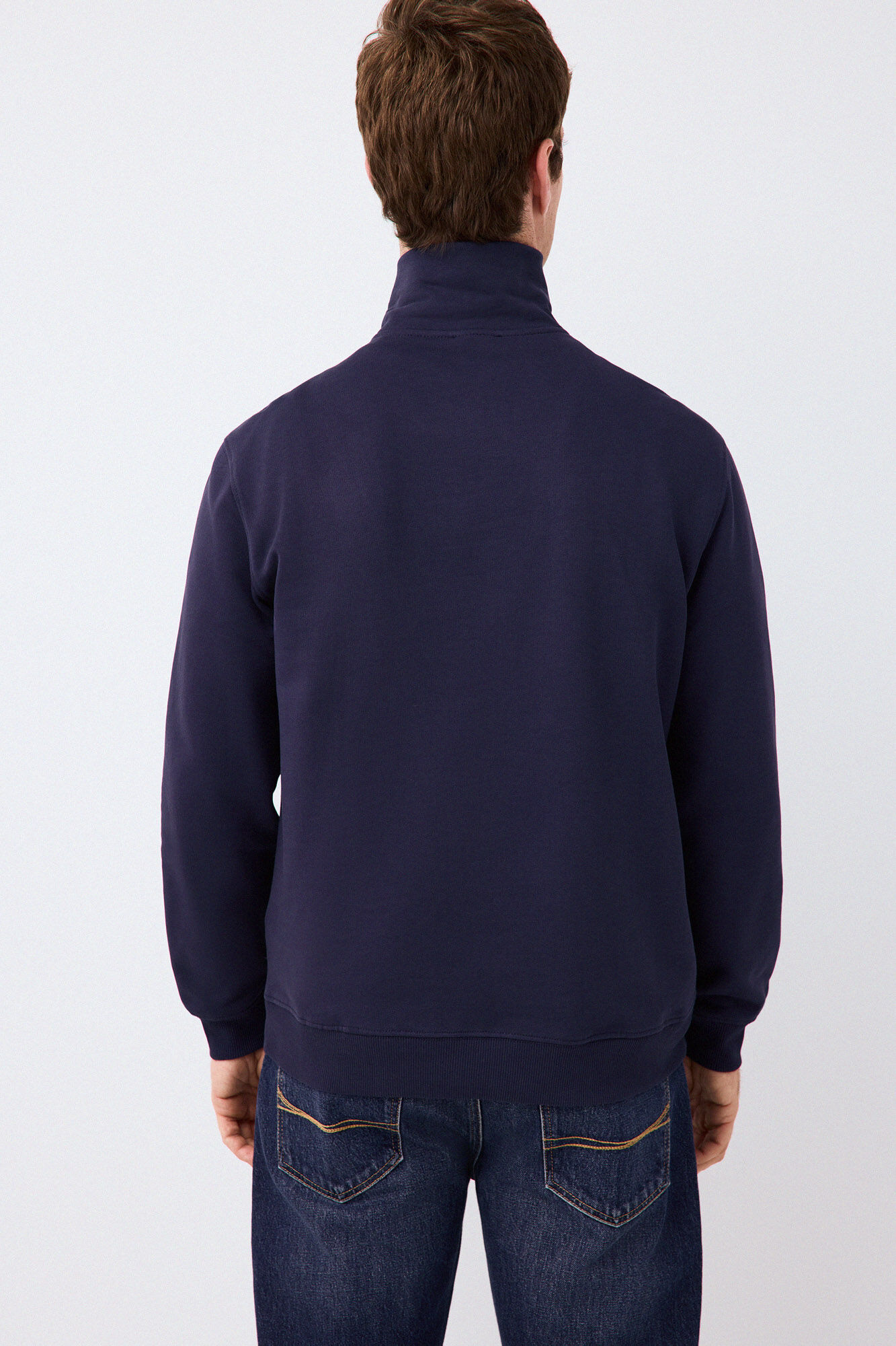 Pedro del Hierro Zip neck sweatshirt Blue