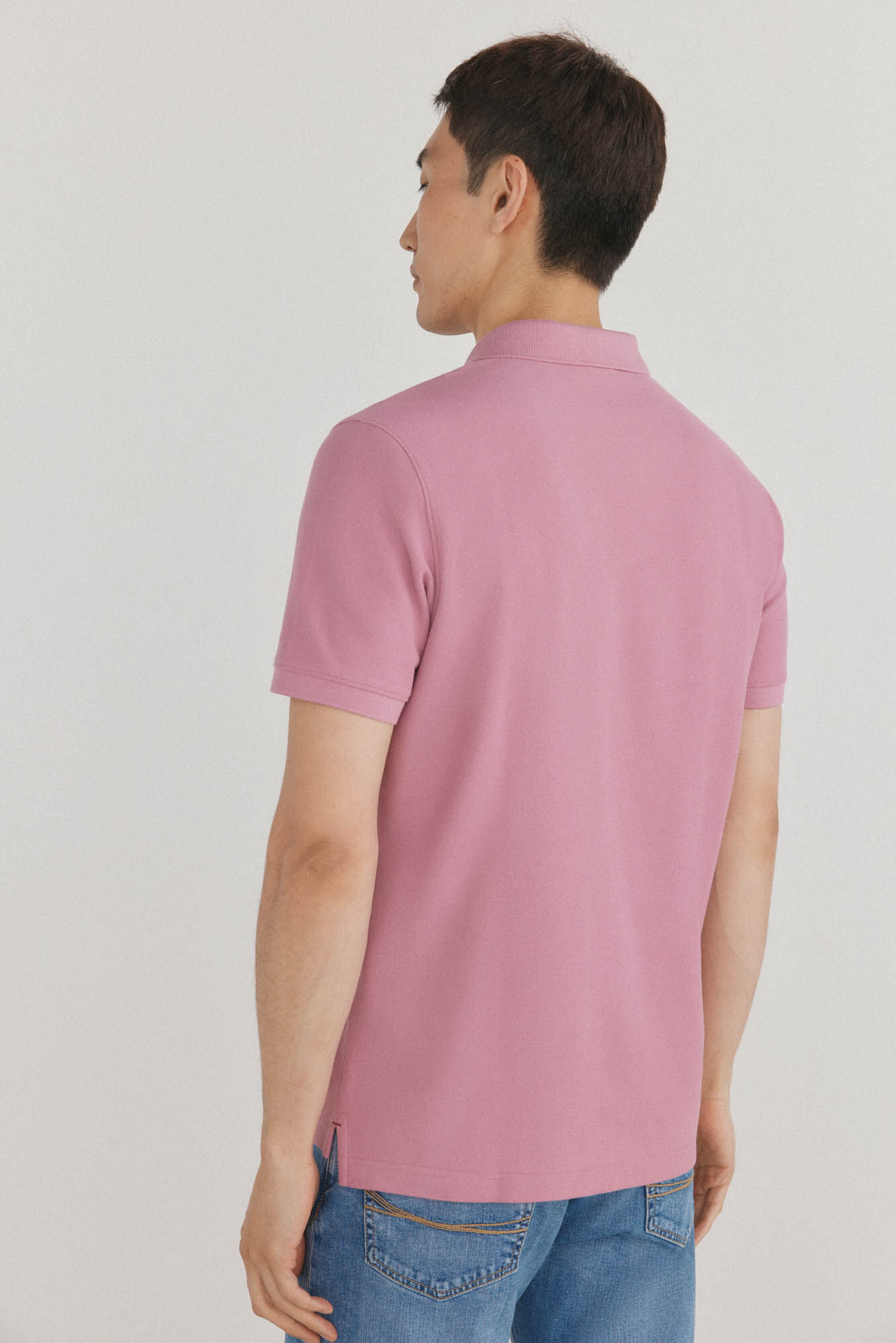 Pedro del Hierro Basic regular piqu&eacute; polo shirt Pink