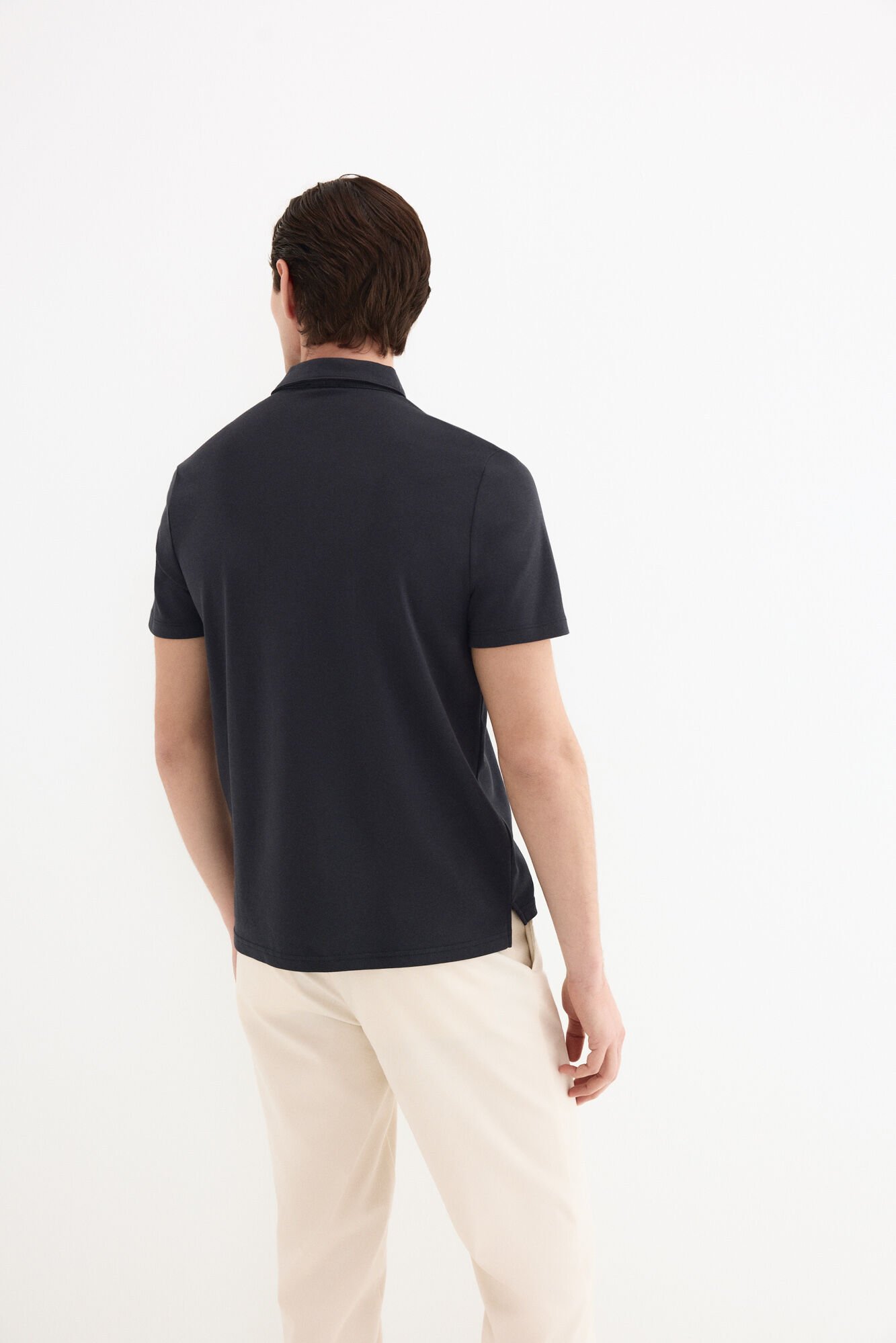Pedro del Hierro Mercerized polo shirt Blue